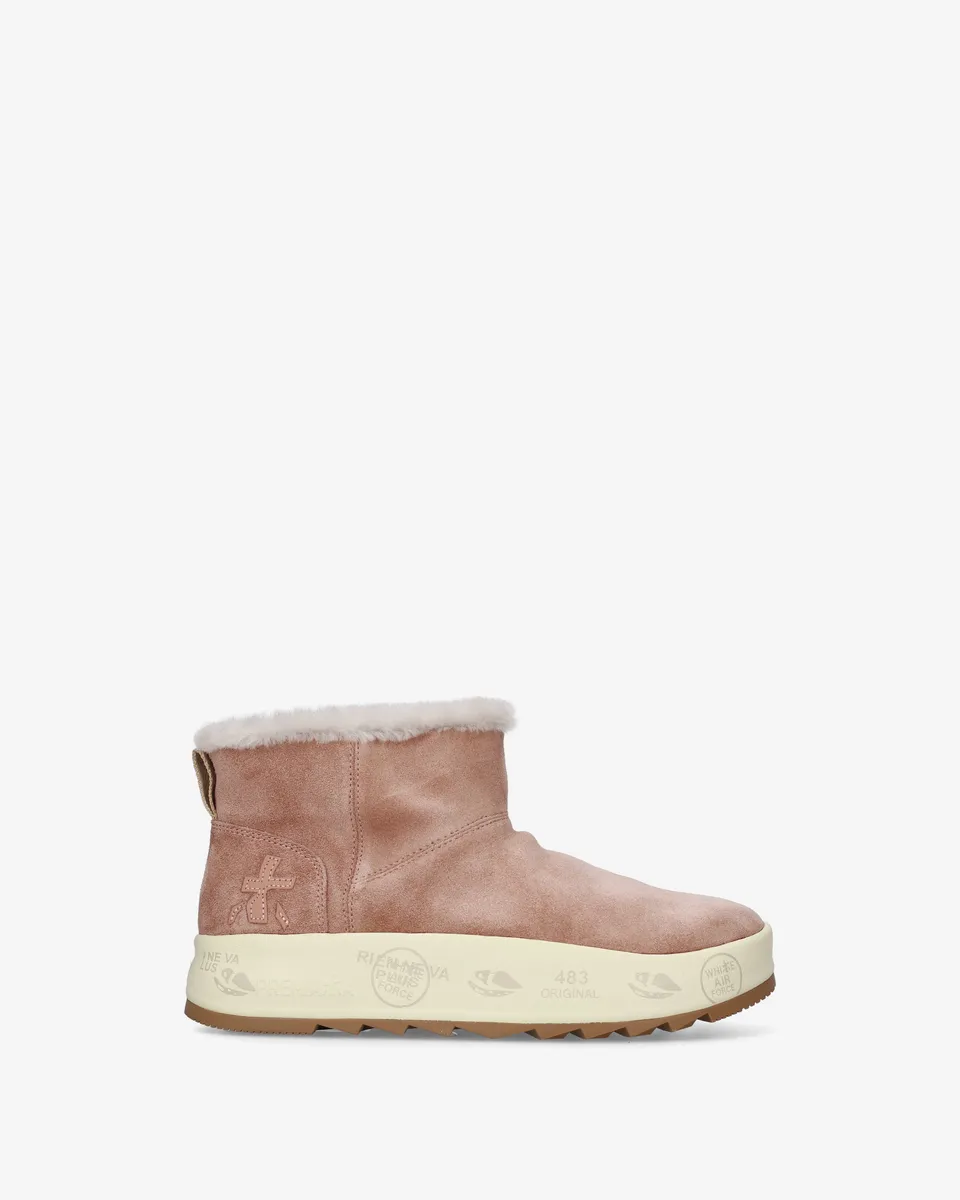 premiata-newpuffyd-8704m-stiefelette-damen-rosa-lammfell image 1