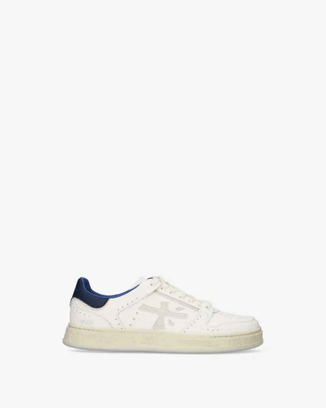 premiata-quinn-8211-sneaker-panna-wei-royalblau image 1