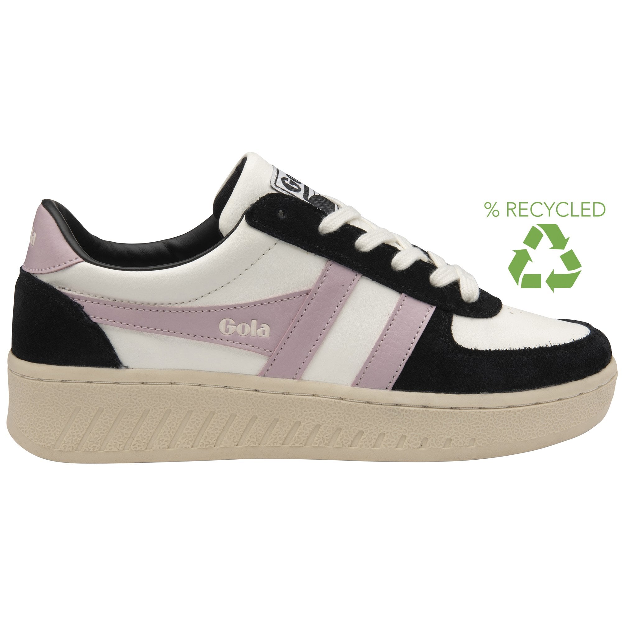 gola-grandslam-pure-damen-sneaker-schwarz-kreiderosa-cremewei image 1
