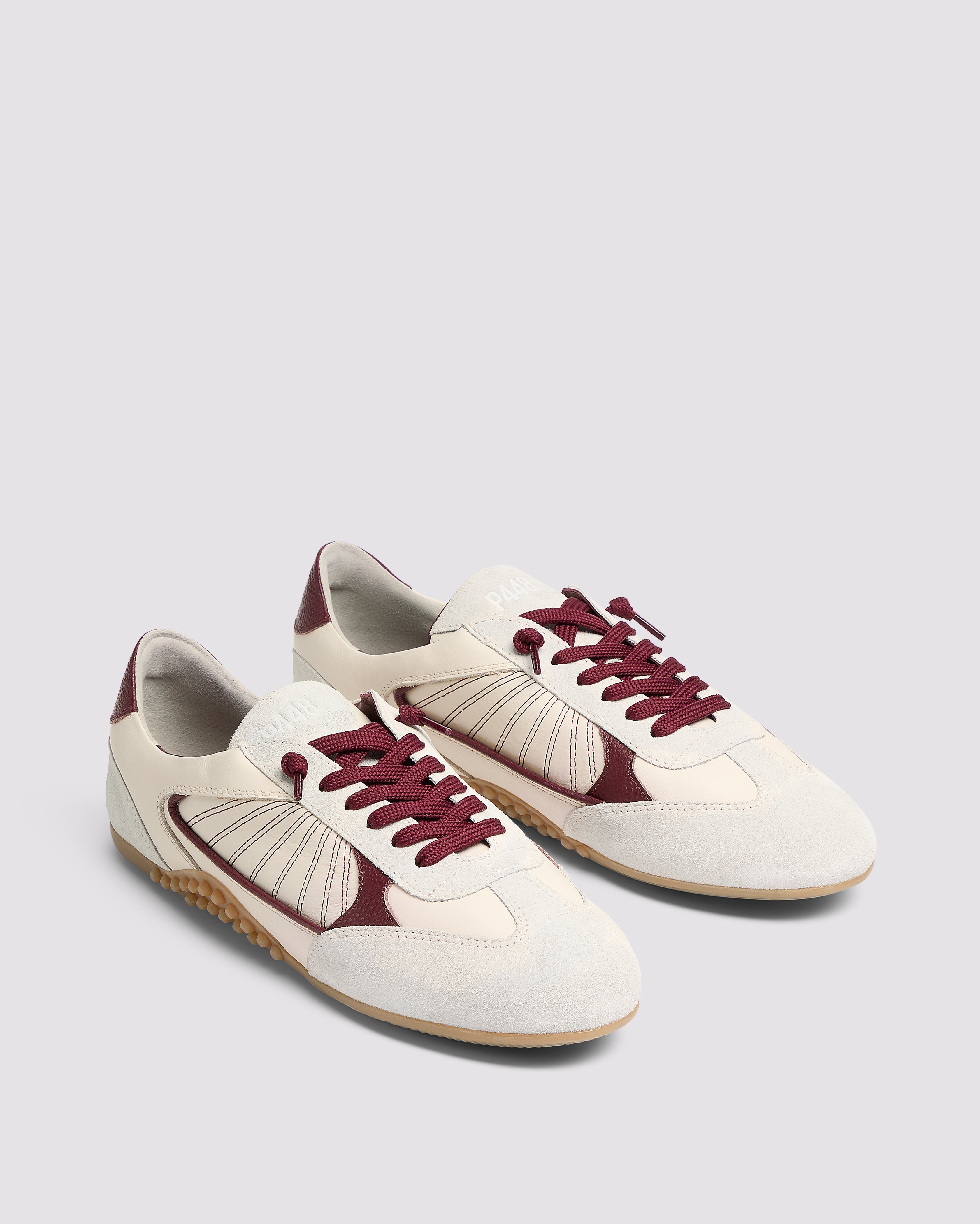 p448-lisbon-cream-maroon-damen-retro-sneaker-wei image 6