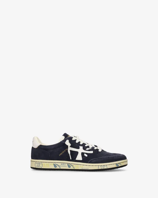 premiata-bskt-clay-7708-sneaker-navy-leder-suede image 1