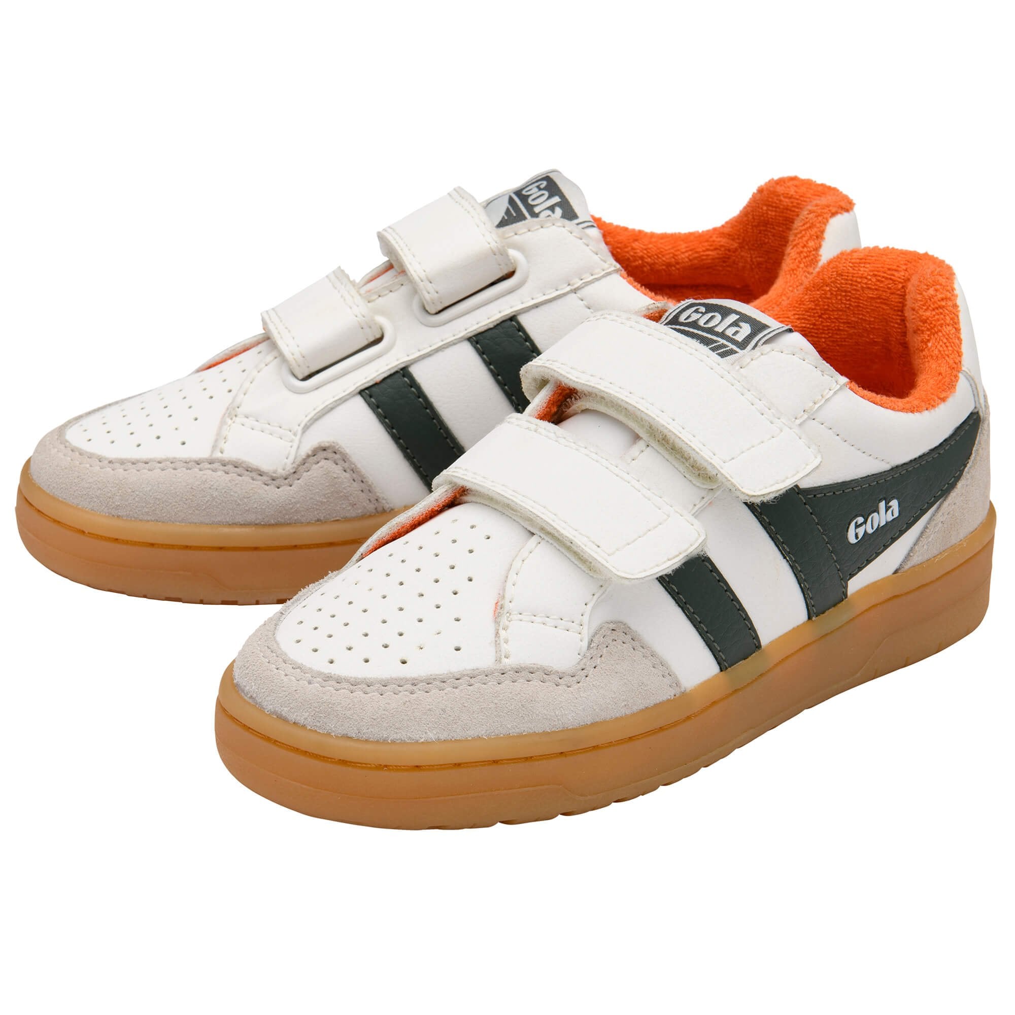 gola-eagle-strap-turnschuh-f-r-kinder-wei-khaki-orange image 3