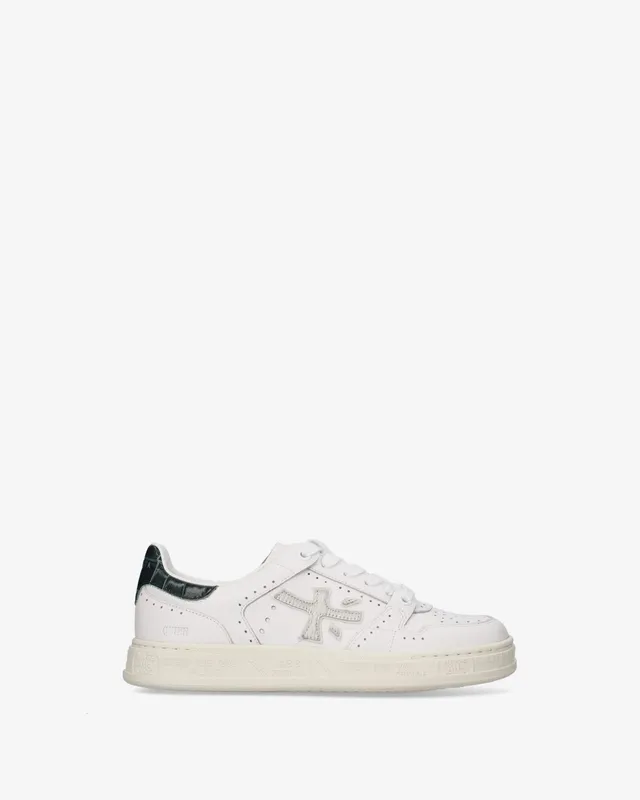 premiata-quinnd-8641-damen-leder-sneaker-creme-gr-n image 1