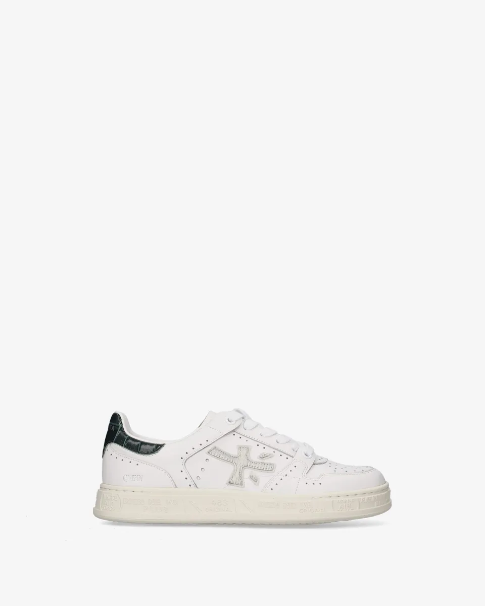 premiata-quinnd-8641-damen-leder-sneaker-creme-gr-n image 1