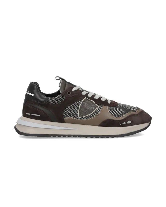 philippe-model-olympique-sneaker-herren-braun-schwarz-grau image 1