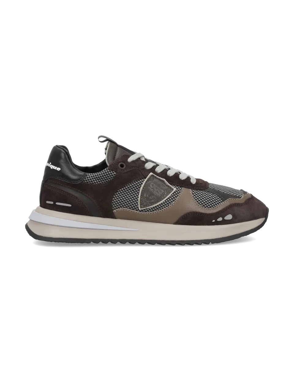 philippe-model-olympique-sneaker-herren-braun-schwarz-grau image 1