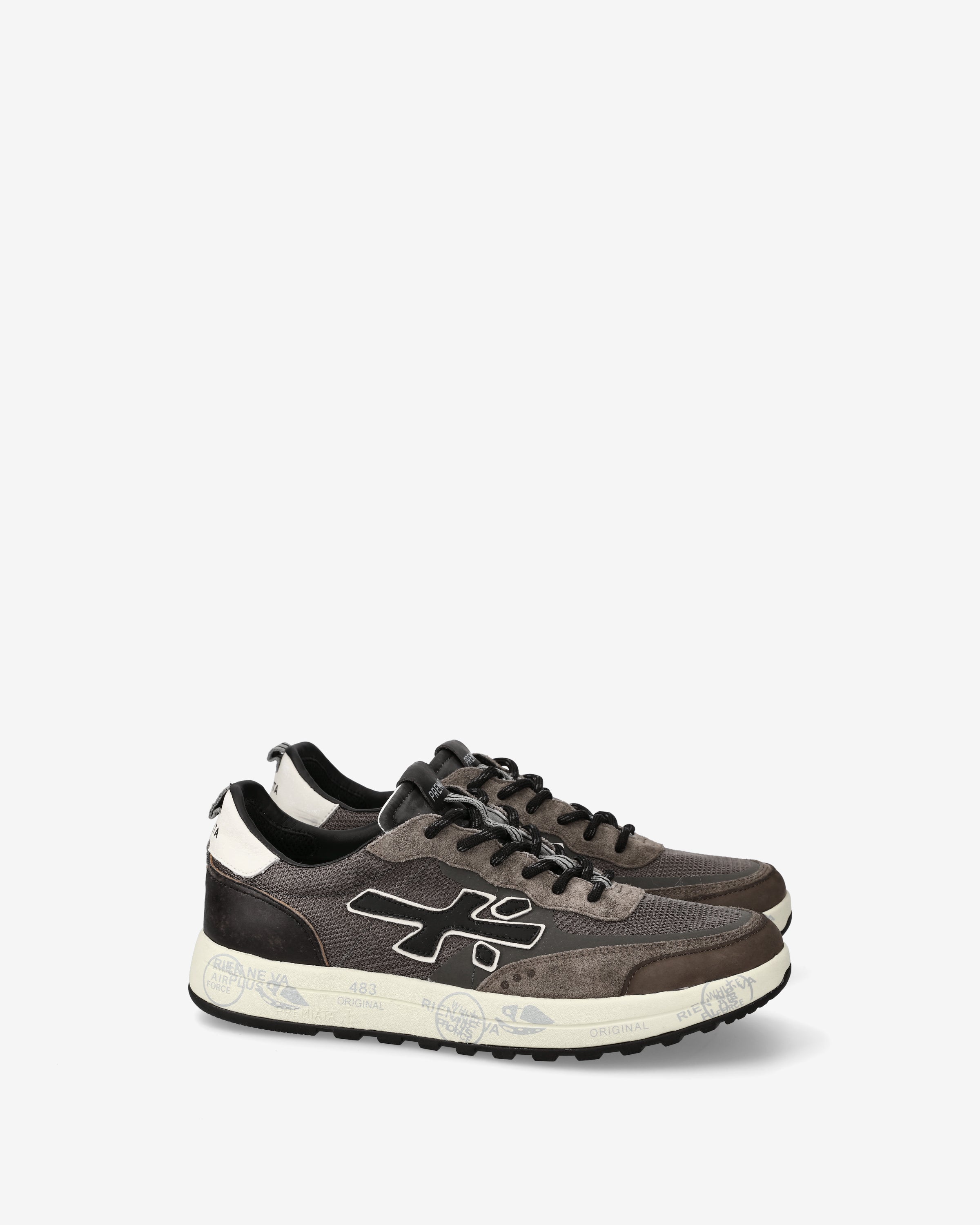 premiata-nous-7725-herren-sneaker-grau-braun image 2