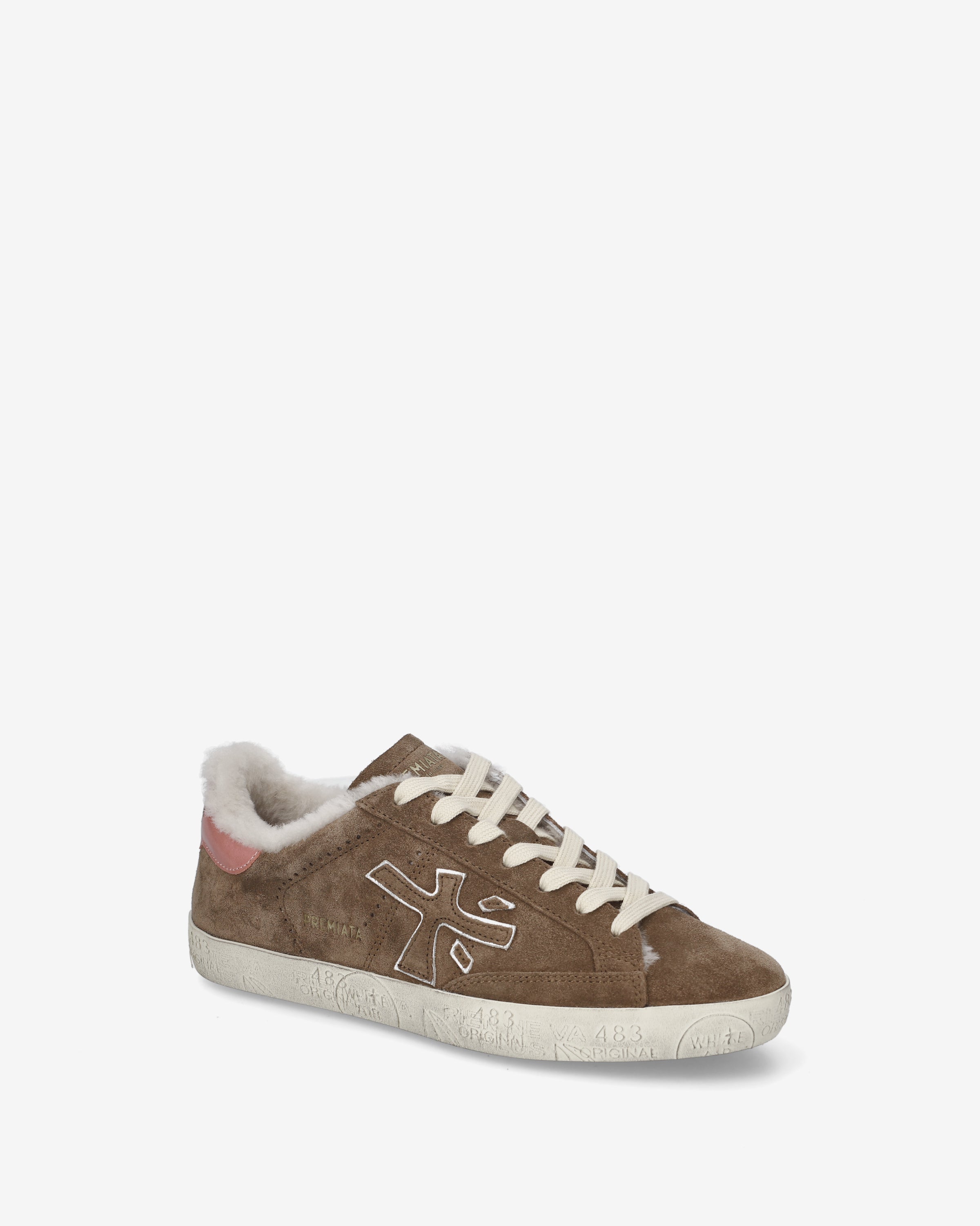 premiata-stevend-8485m-damen-sneaker-braun-suede-rosa image 4