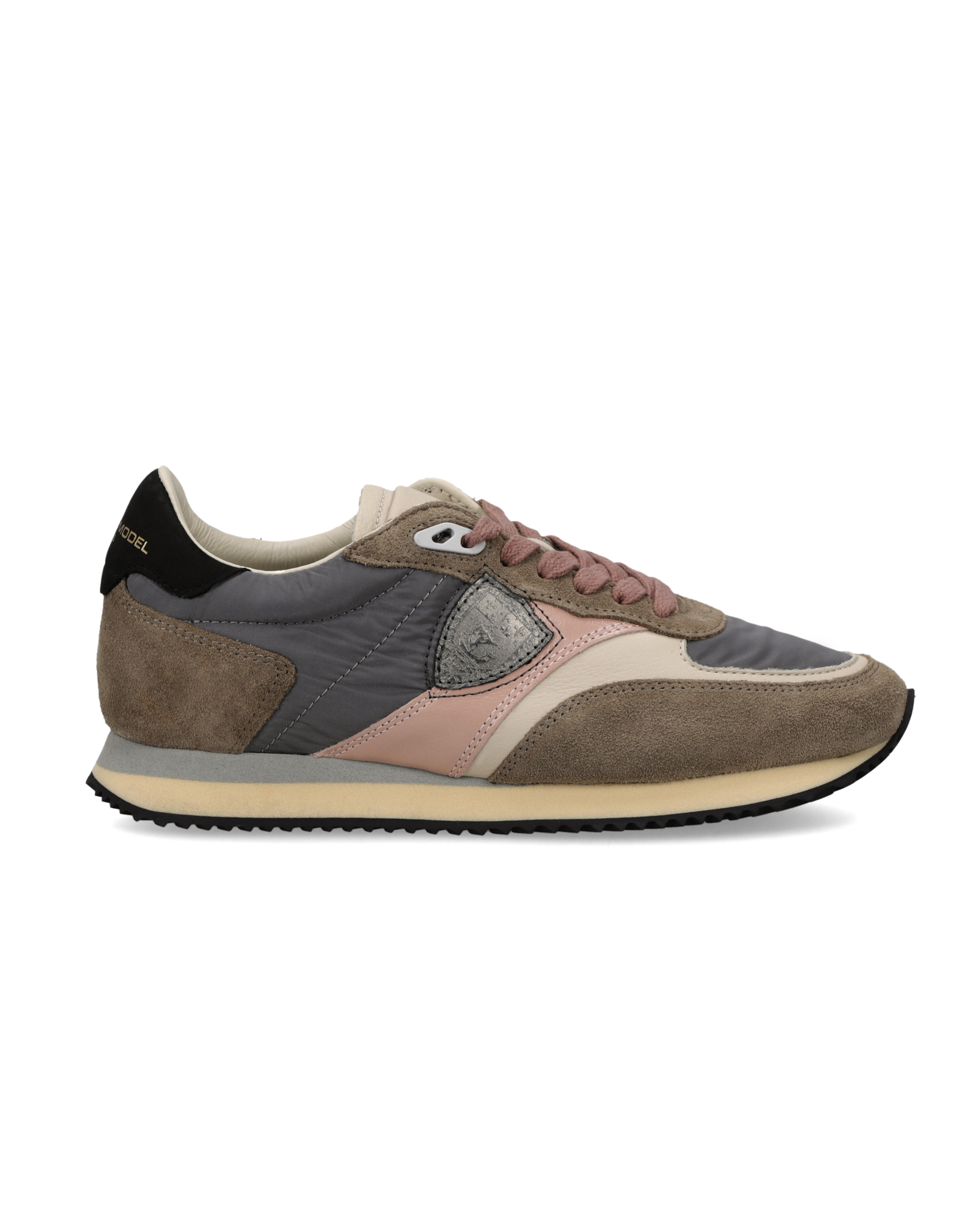 philippe-model-blville-sneaker-damen-grau-anthrazit-rosa image 1