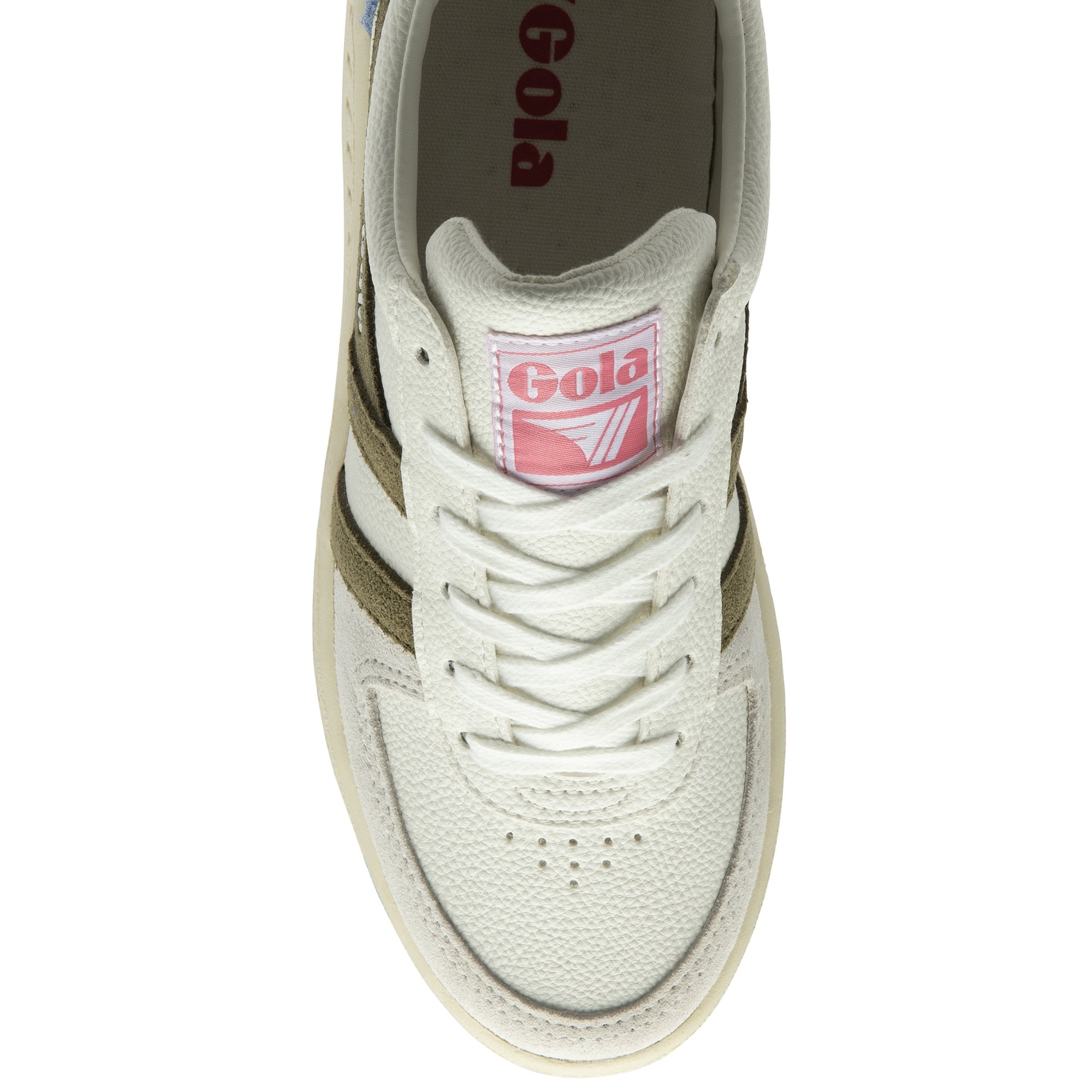 gola-grandslam-trident-damen-sneaker-wei-khaki-neonpink image 5