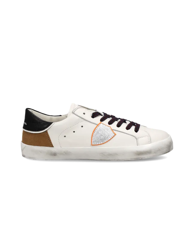 philippe-model-prsx-junior-sneaker-wei-cognac-schwarz image 1