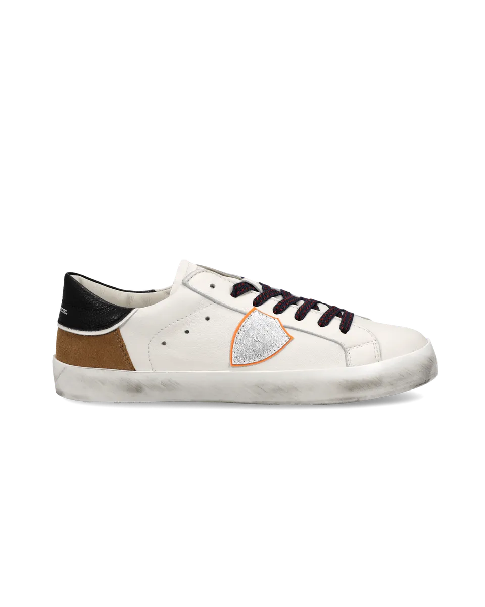 philippe-model-prsx-junior-sneaker-wei-cognac-schwarz image 1