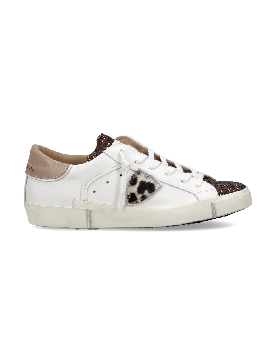 philippe-model-prsx-damen-sneaker-wei-bronze-beige-animal image 1