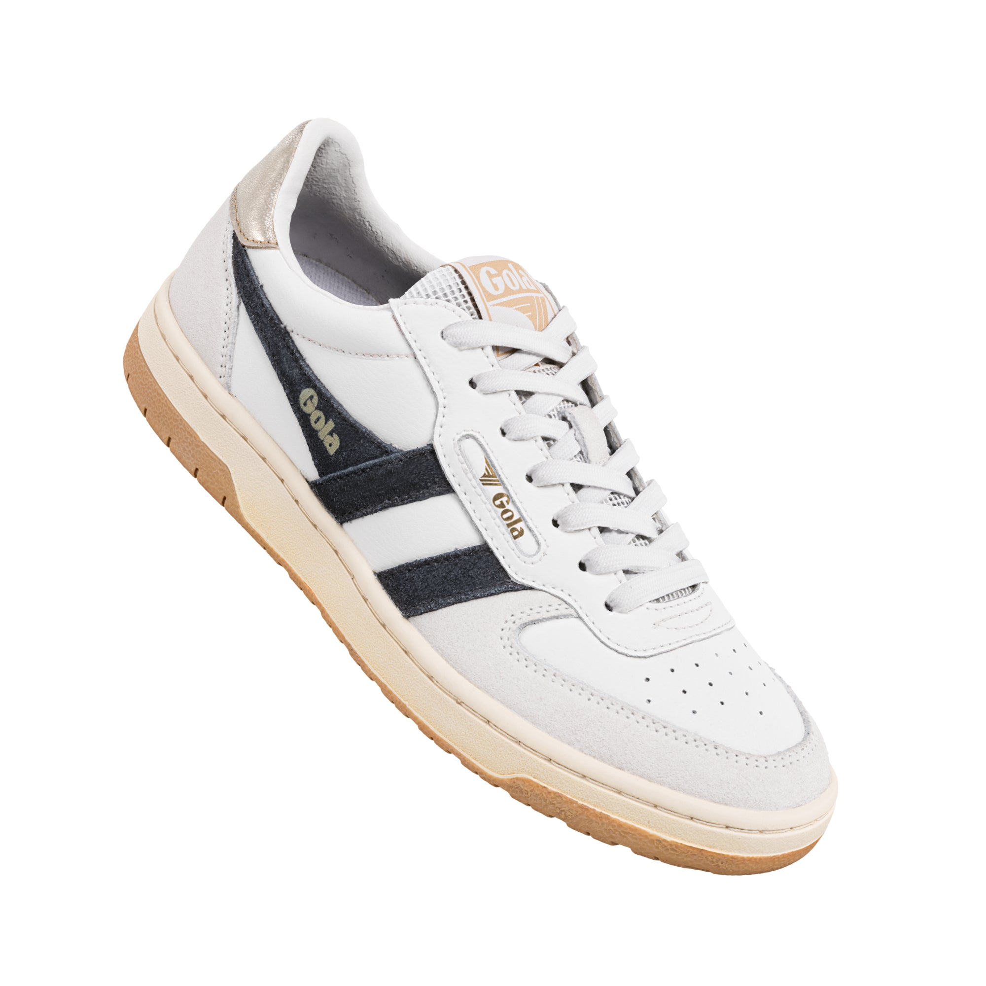 gola-hawk-sneaker-f-r-damen-wei-schwarz-gold image 5