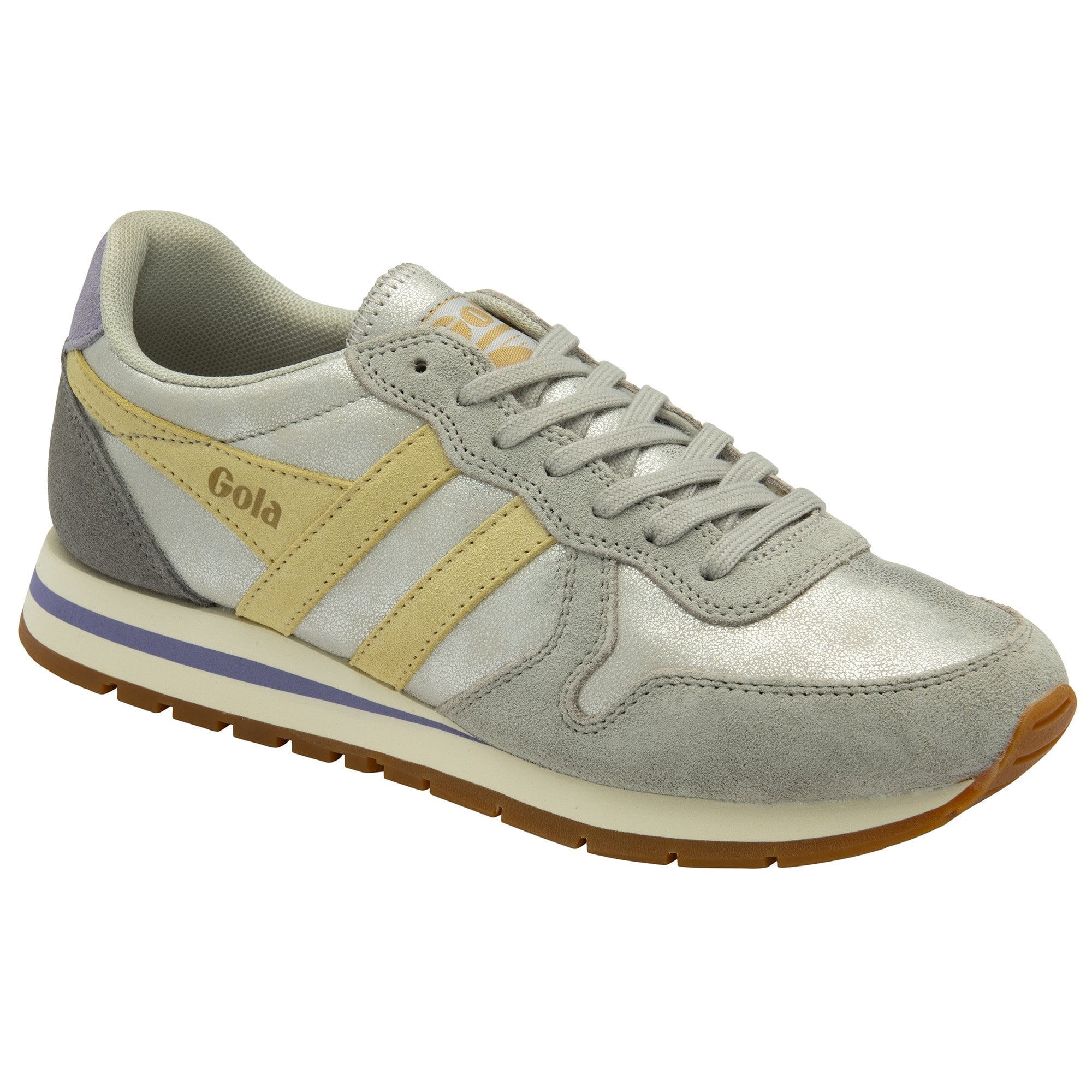 gola-daytona-blaze-damen-sneaker-silber-zitronengelb-lavendel image 2