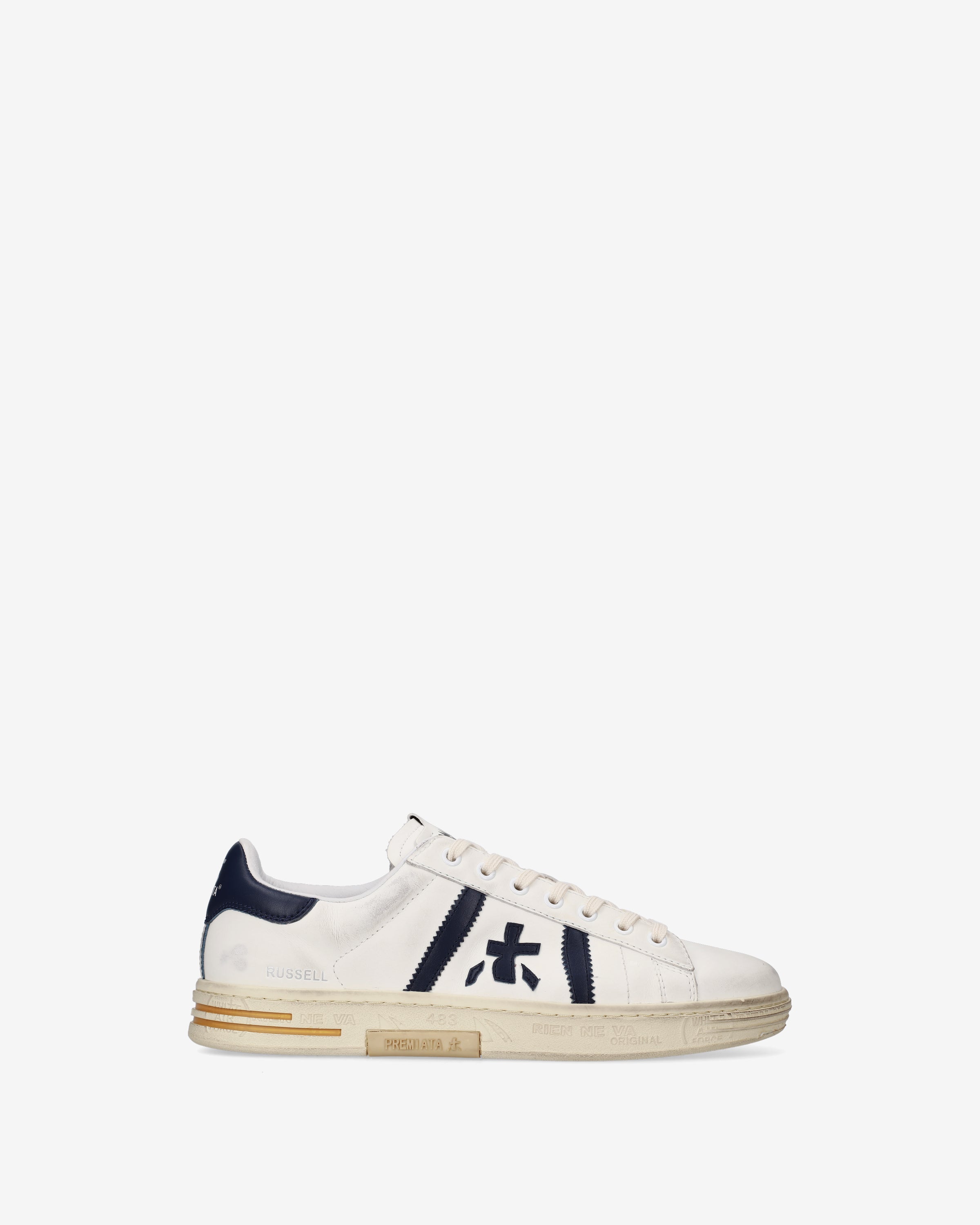 premiata-russell-8028-sneaker-wei-navy-used-look-2cm-sohle image 1