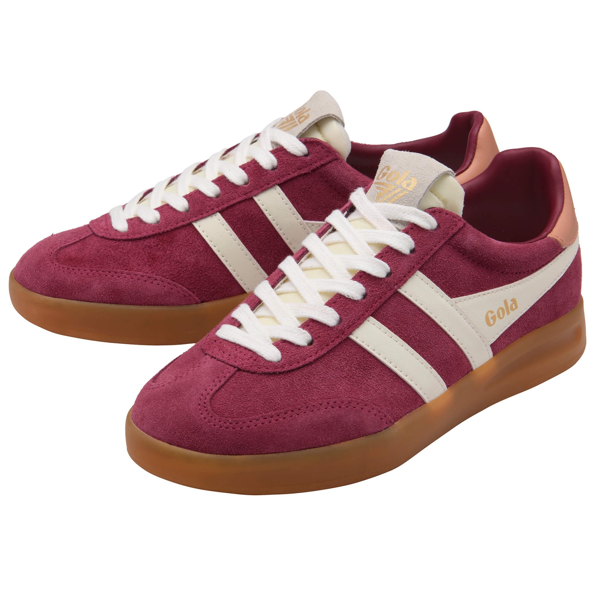 gola-cyclone-damen-sneaker-wildleder-kirschrot-off-white image 3