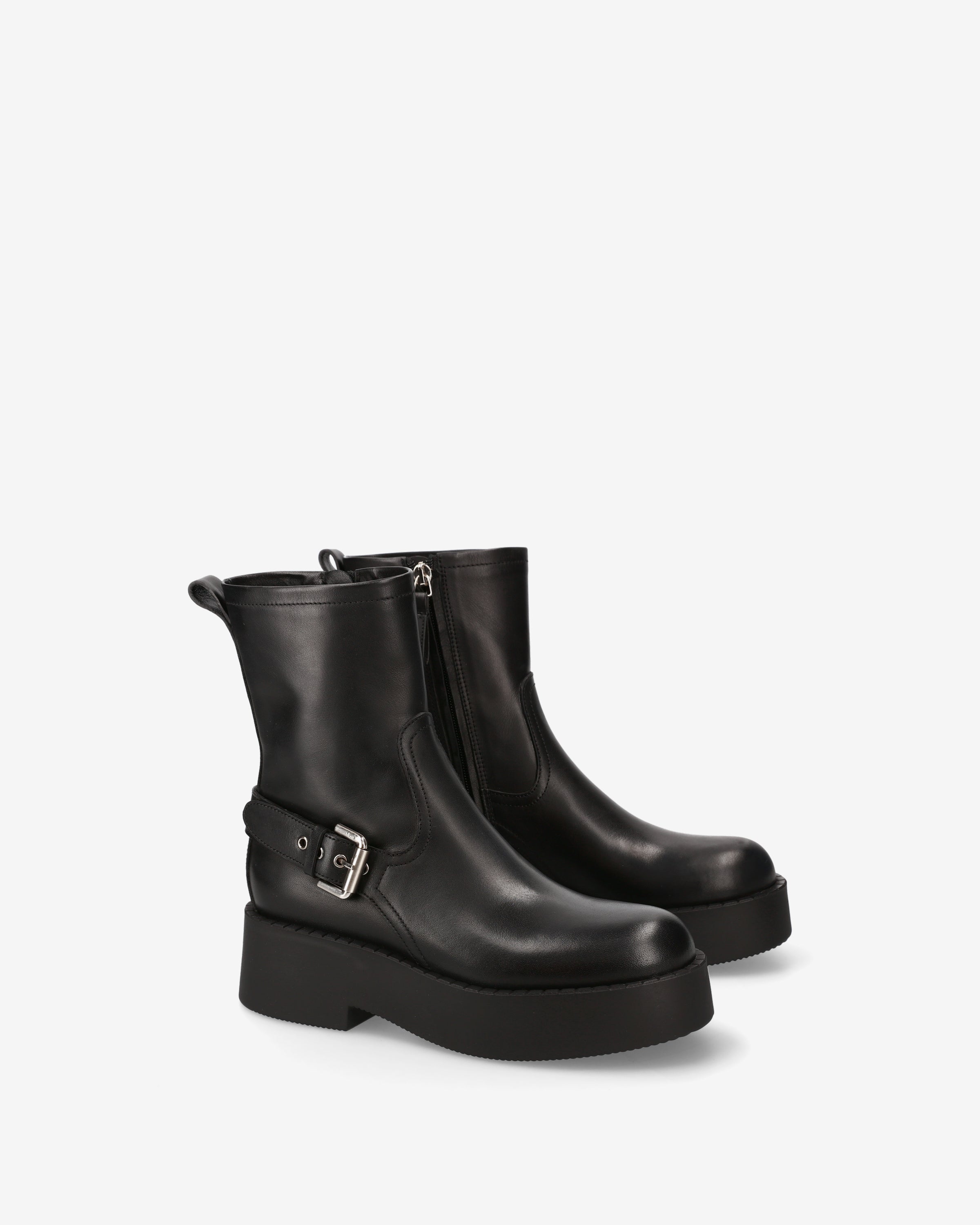 premiata-stivaletti-in-pelle-nera-damen-ankle-boots-aus-kalbsleder-schwarz image 2