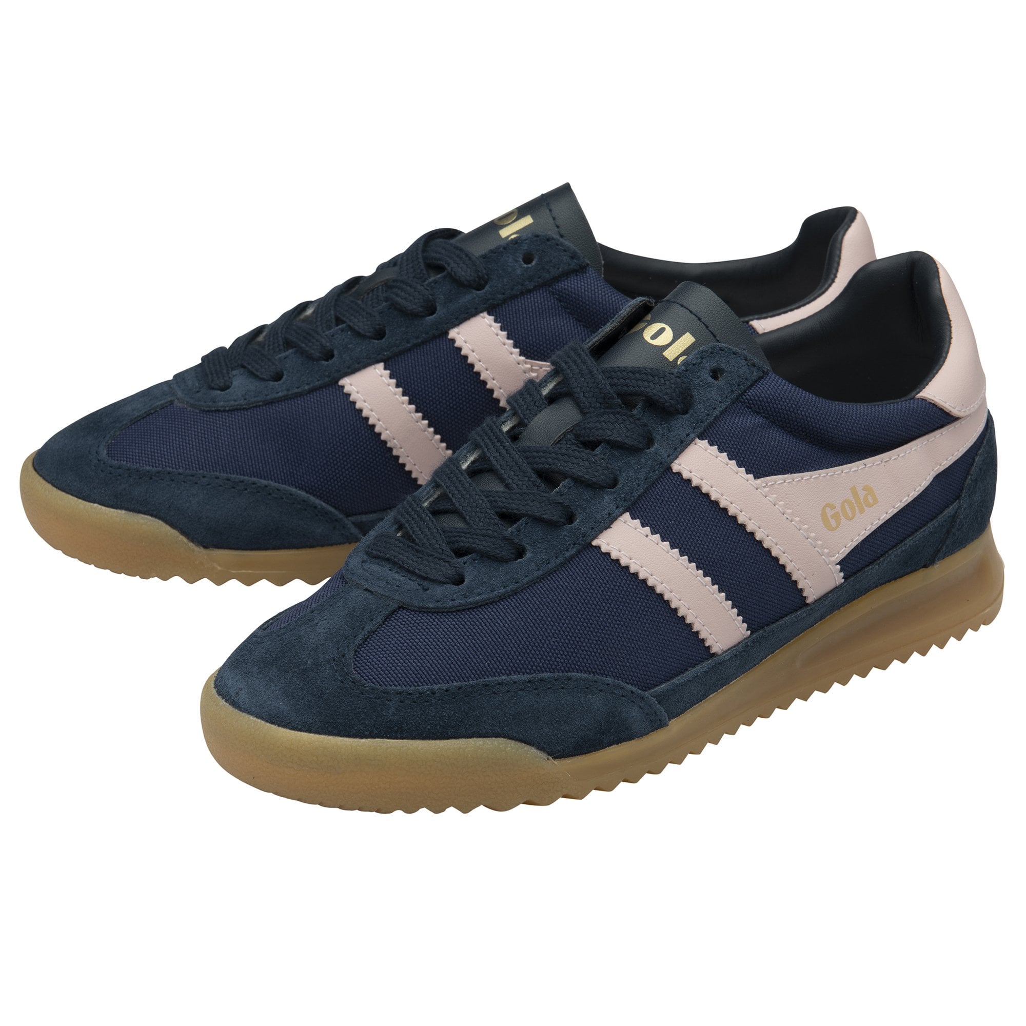 gola-tornado-damen-sneaker-navy-nylon-wildleder-kreiderosa image 3
