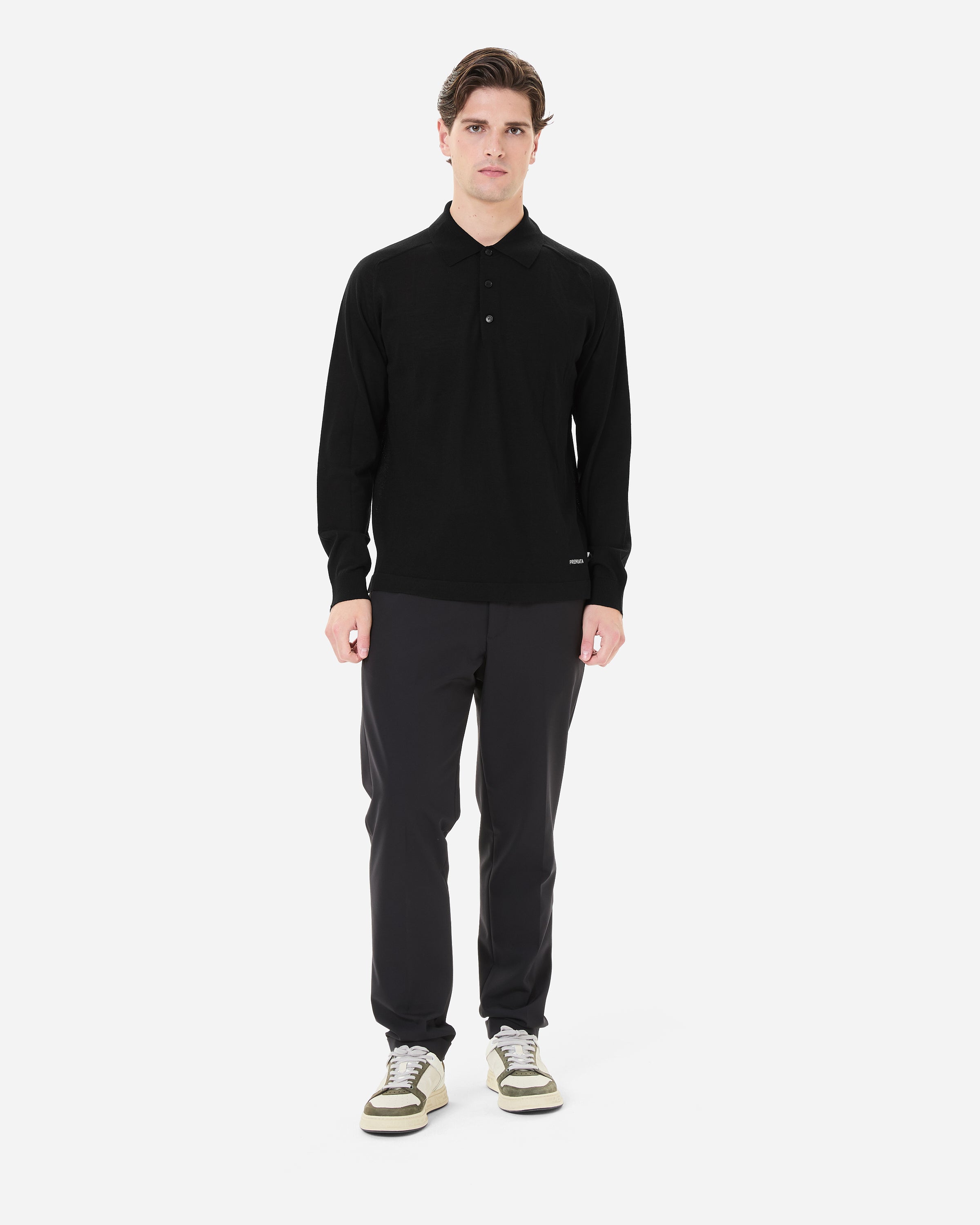 premiata-polo-knit-black-herren-strickpolo image 7