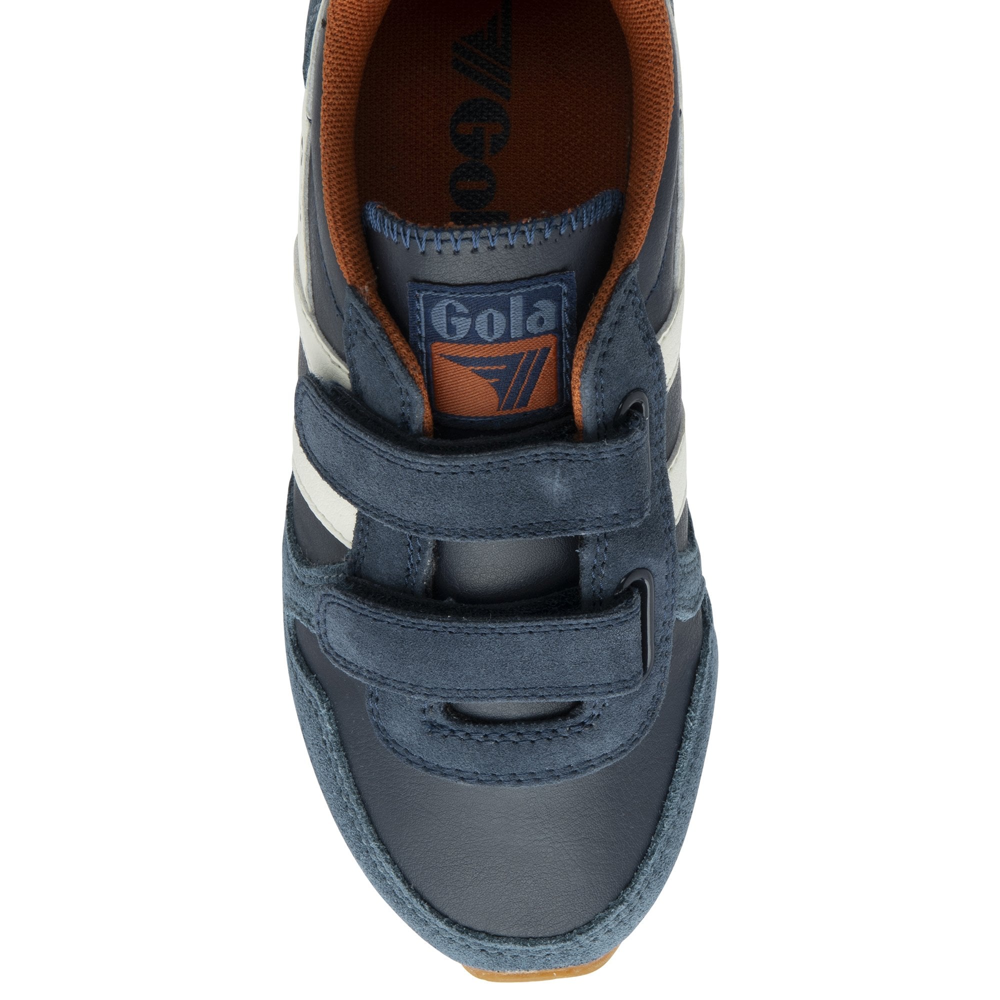 gola-daytona-pure-strap-sneaker-f-r-kinder-klett-in-marine-t-rkis-cremewei image 5
