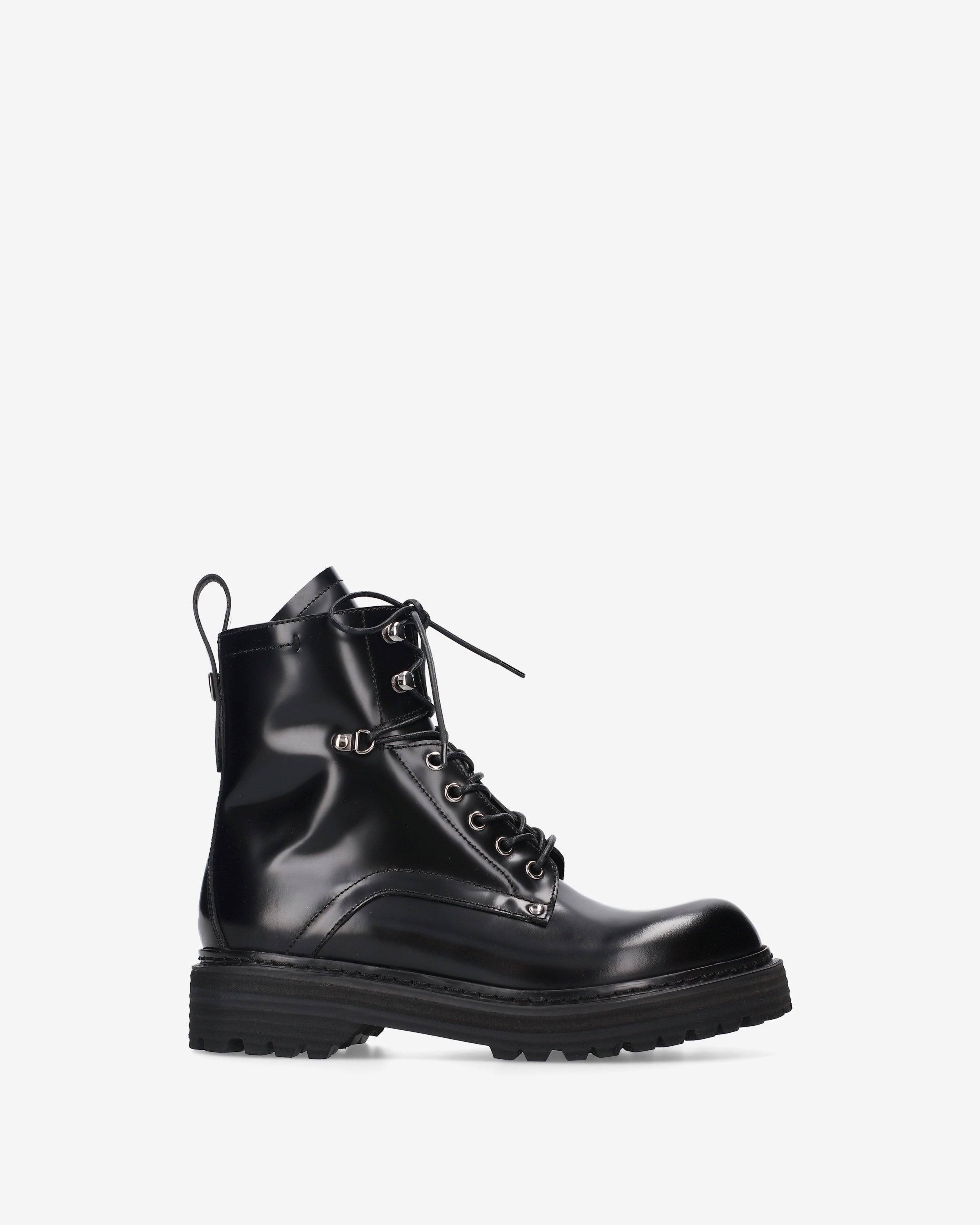 premiata-anfibio-platform-damen-boot-schwarz-lackleder image 1