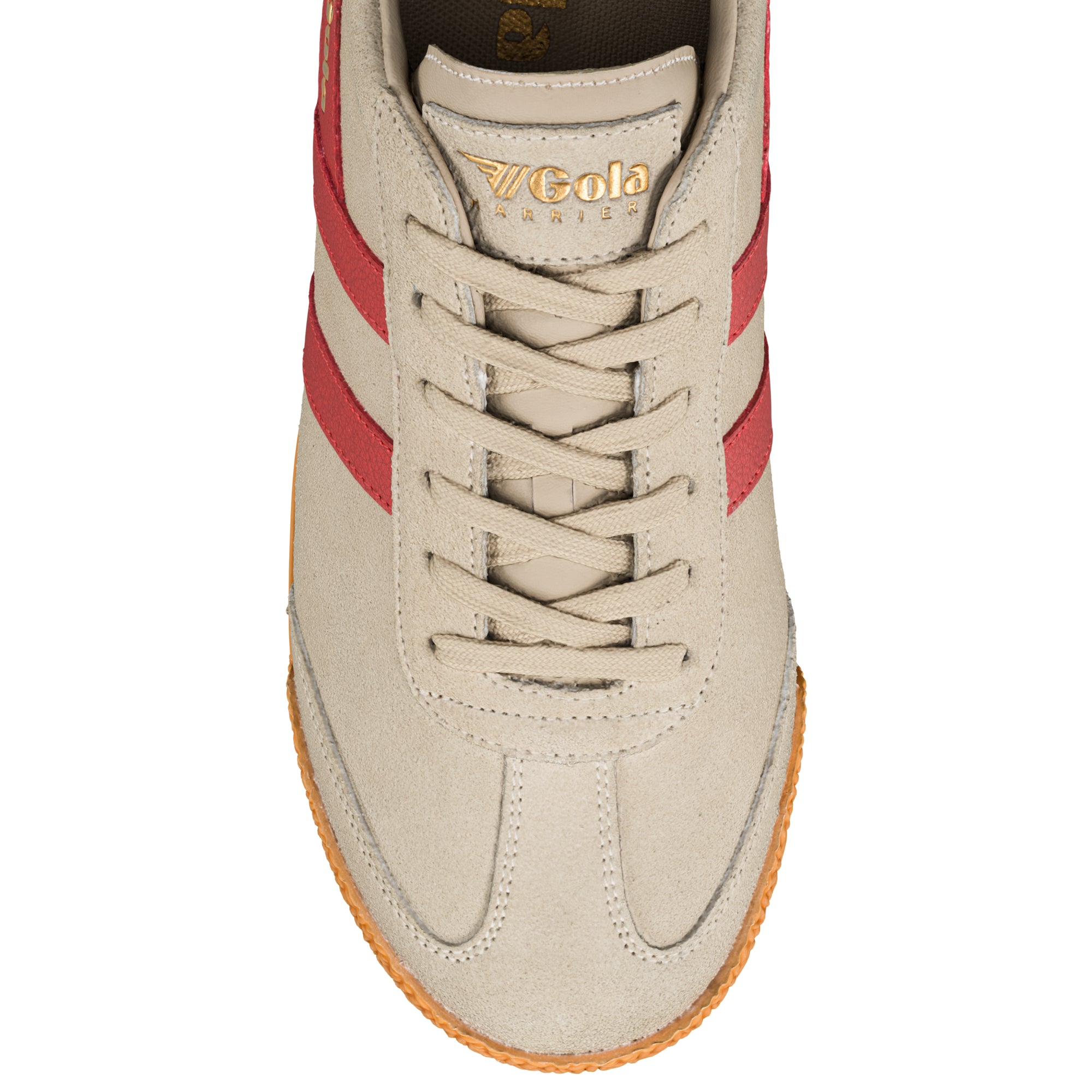 gola-harrier-herren-wildleder-sneaker-beige-mit-tiefrotem-wingflash-klassiker-vo image 4