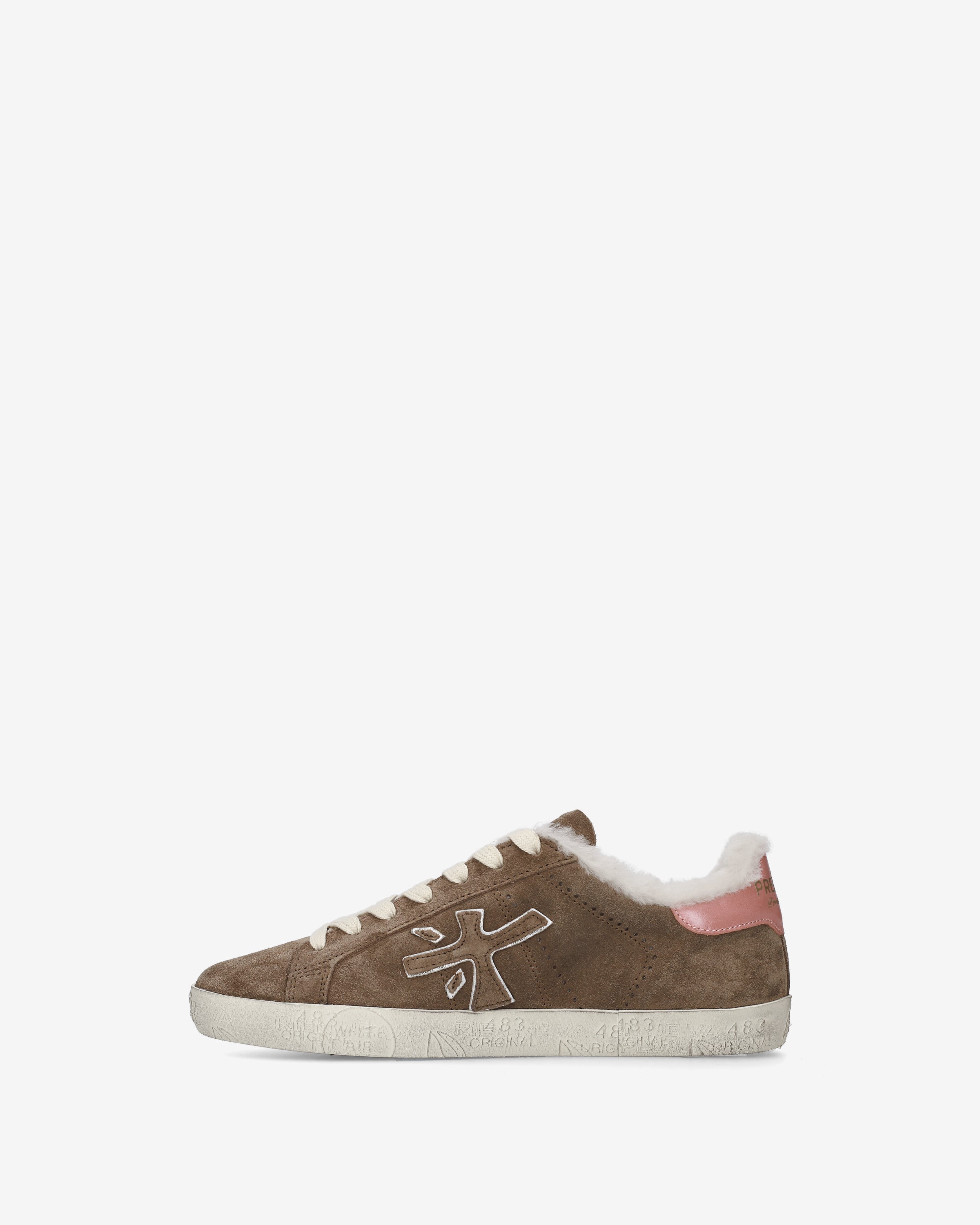 premiata-stevend-8485m-damen-sneaker-braun-suede-rosa image 3