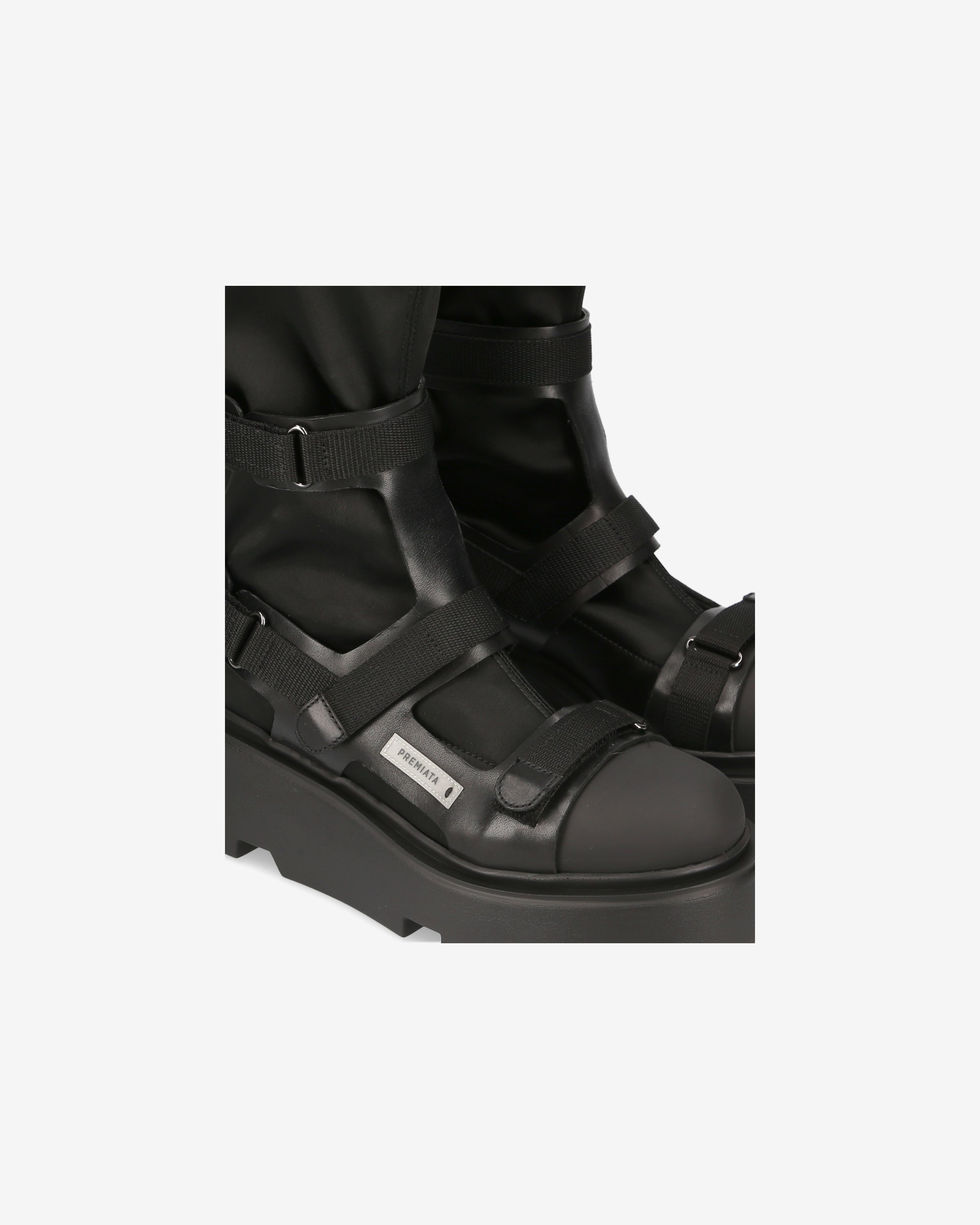 premiata-anfibi-raso-nero-platform-mit-schnallen image 6