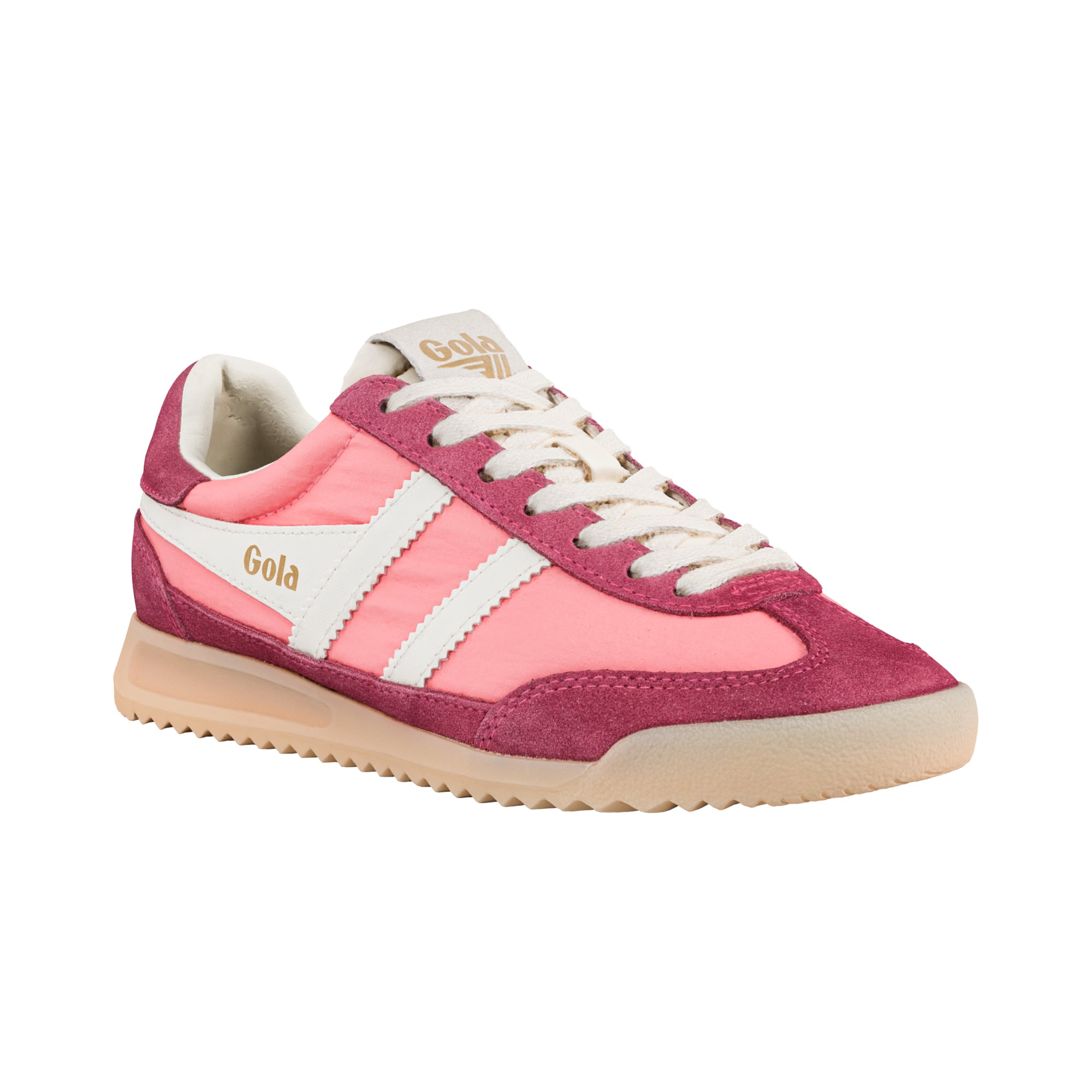 gola-firefly-damen-sneaker-kaugummirosa-kirschrot-off-white image 2