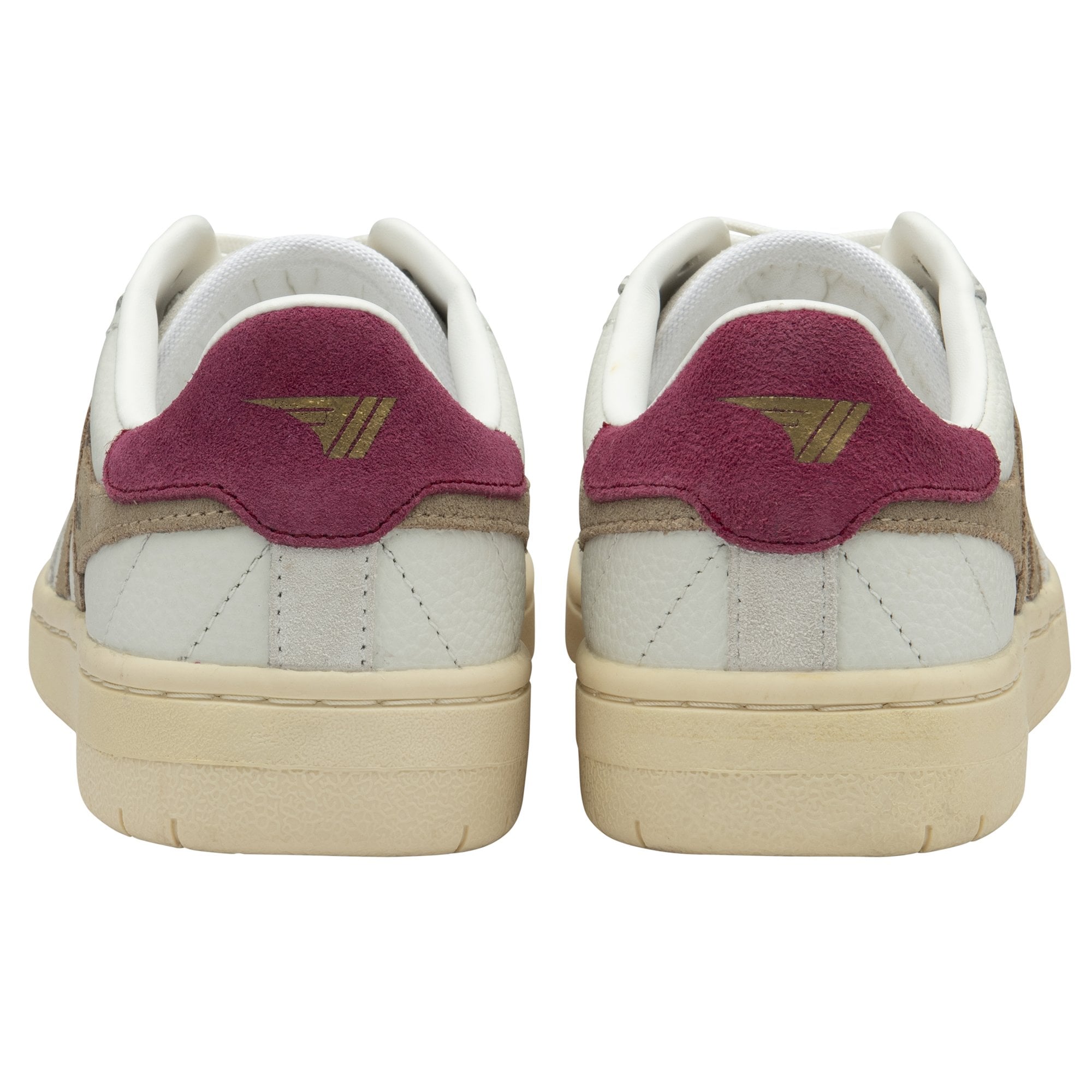 gola-falcon-damen-sneaker-wei-cappuccino-kirschrot-leder image 4