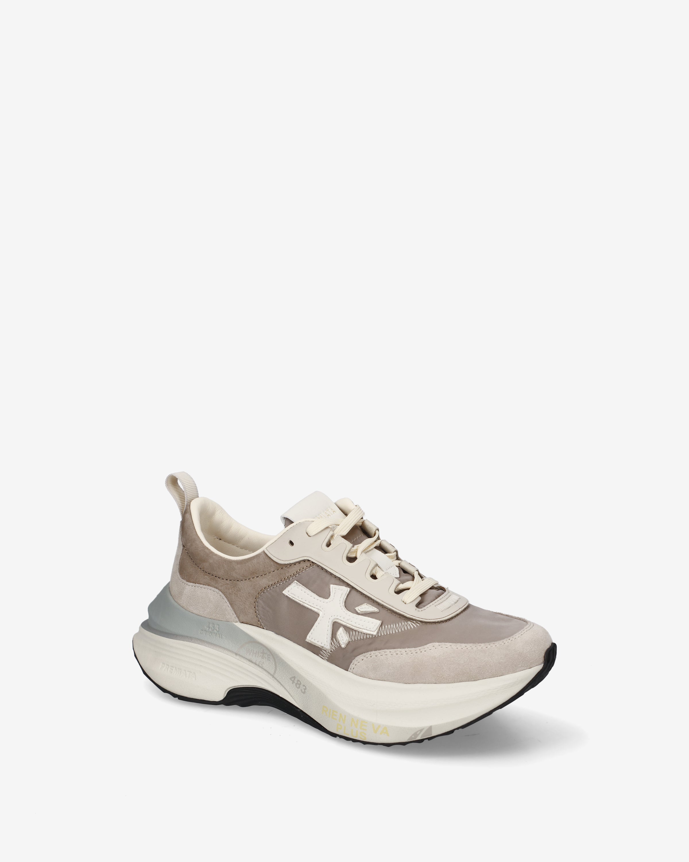 premiata-hill-8710-sneaker-damen-beige-avorio-maxi-sohle image 4