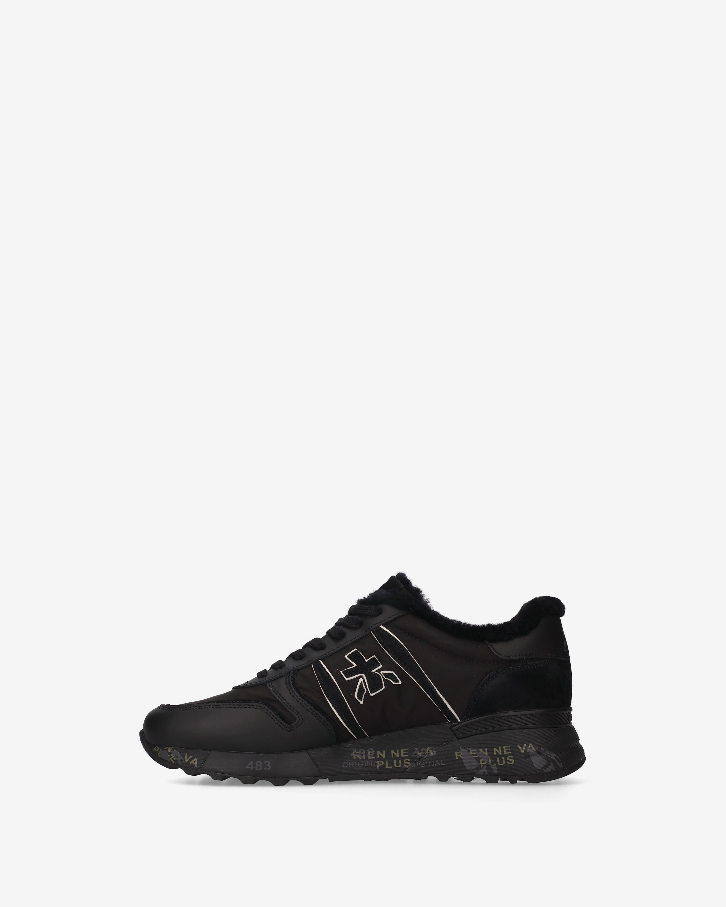 premiata-lander-8655m-herren-sneaker-leder-nylon-montone image 3