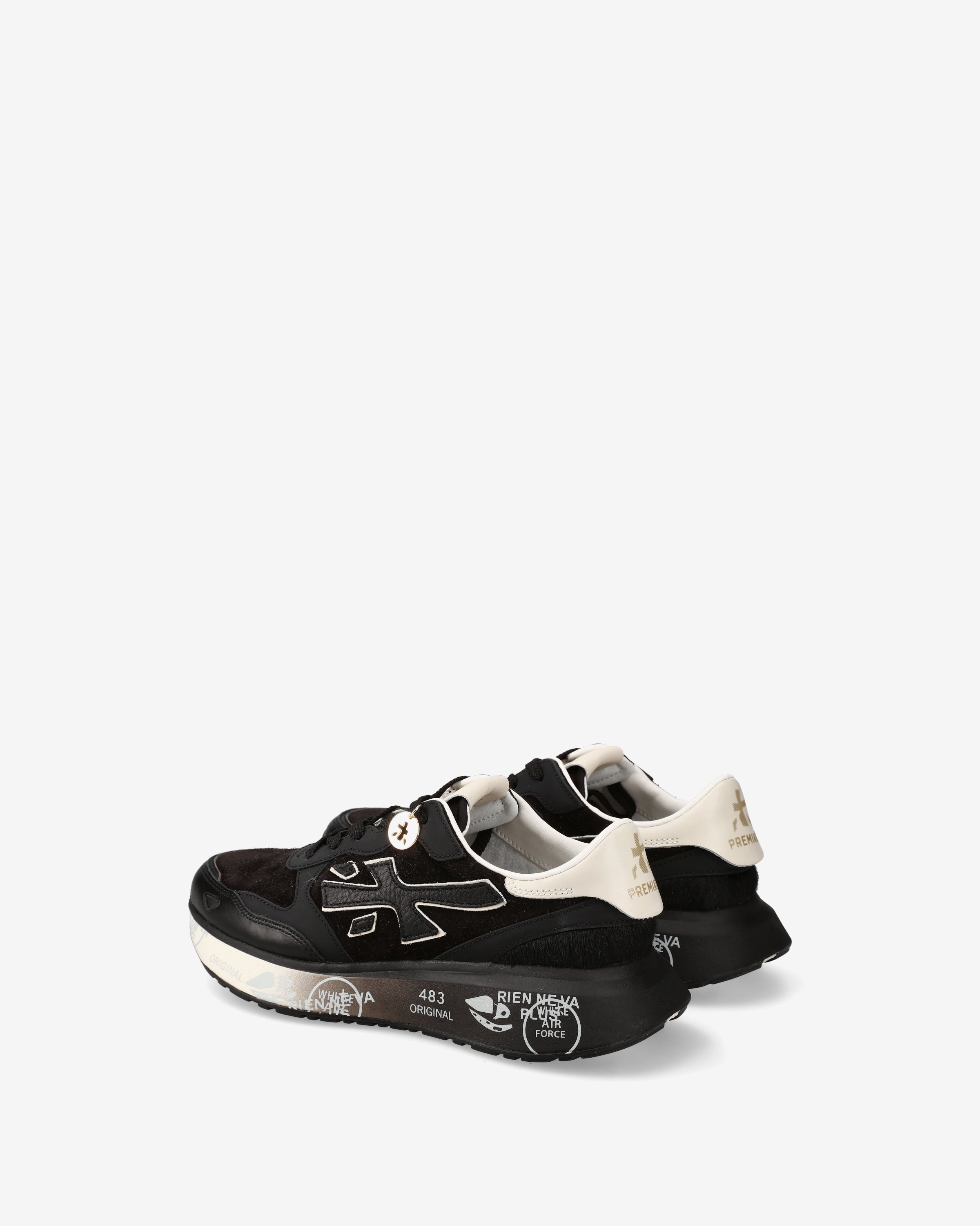 premiata-lauryn-7803-sneaker-schwarz-creme-leder-ponyleder image 5