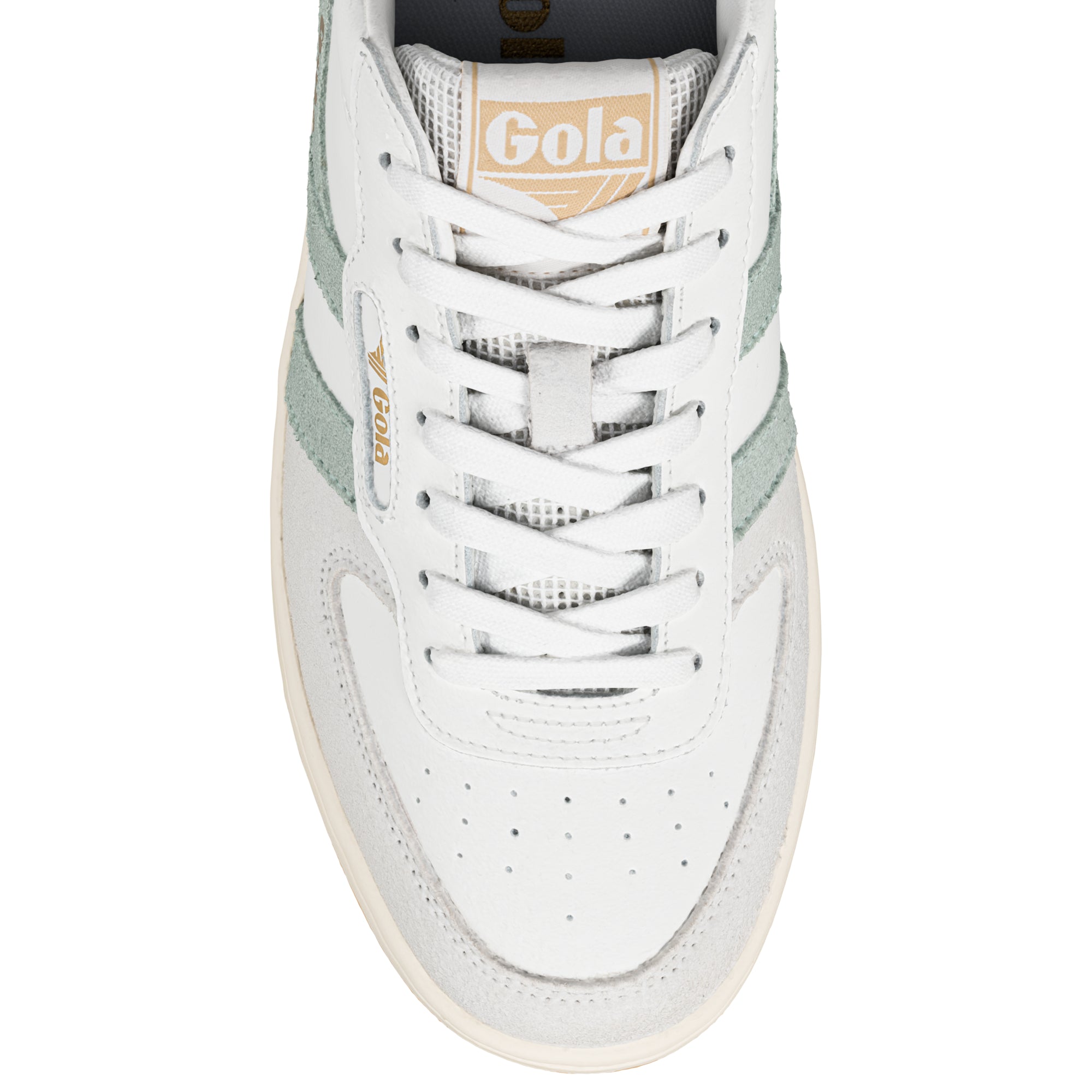 gola-hawk-damen-sneaker-leder-mix-wei-gr-n-gold image 4