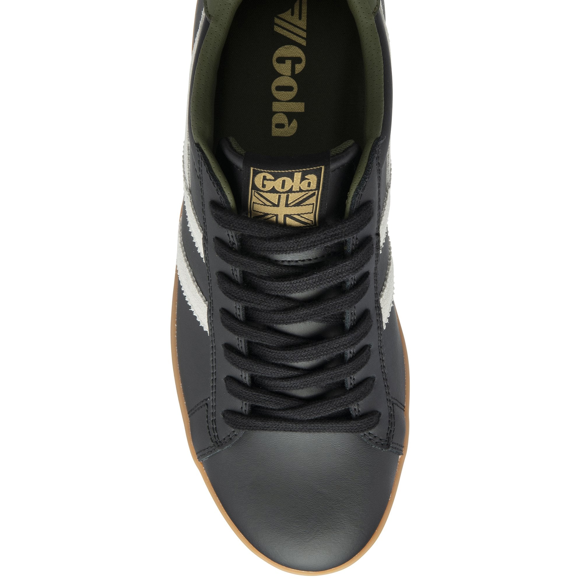 gola-equipe-ii-leder-sneaker-f-r-herren-schwarz-wei-khaki image 5