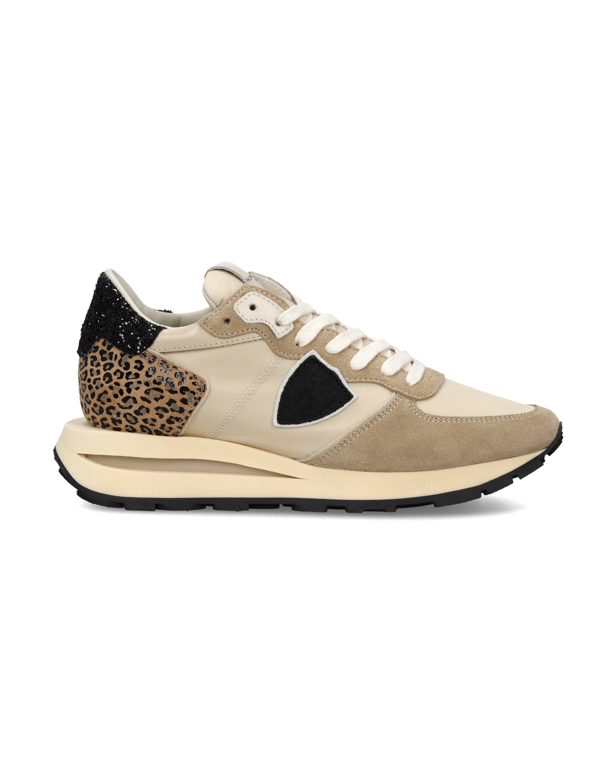 philippe-model-tropez-haute-damen-sneaker-sand-schwarz-animal image 1