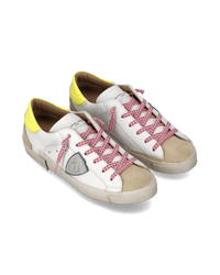 philippe-model-prsx-damen-sneaker-wei-beige-gelb-fluo image 4