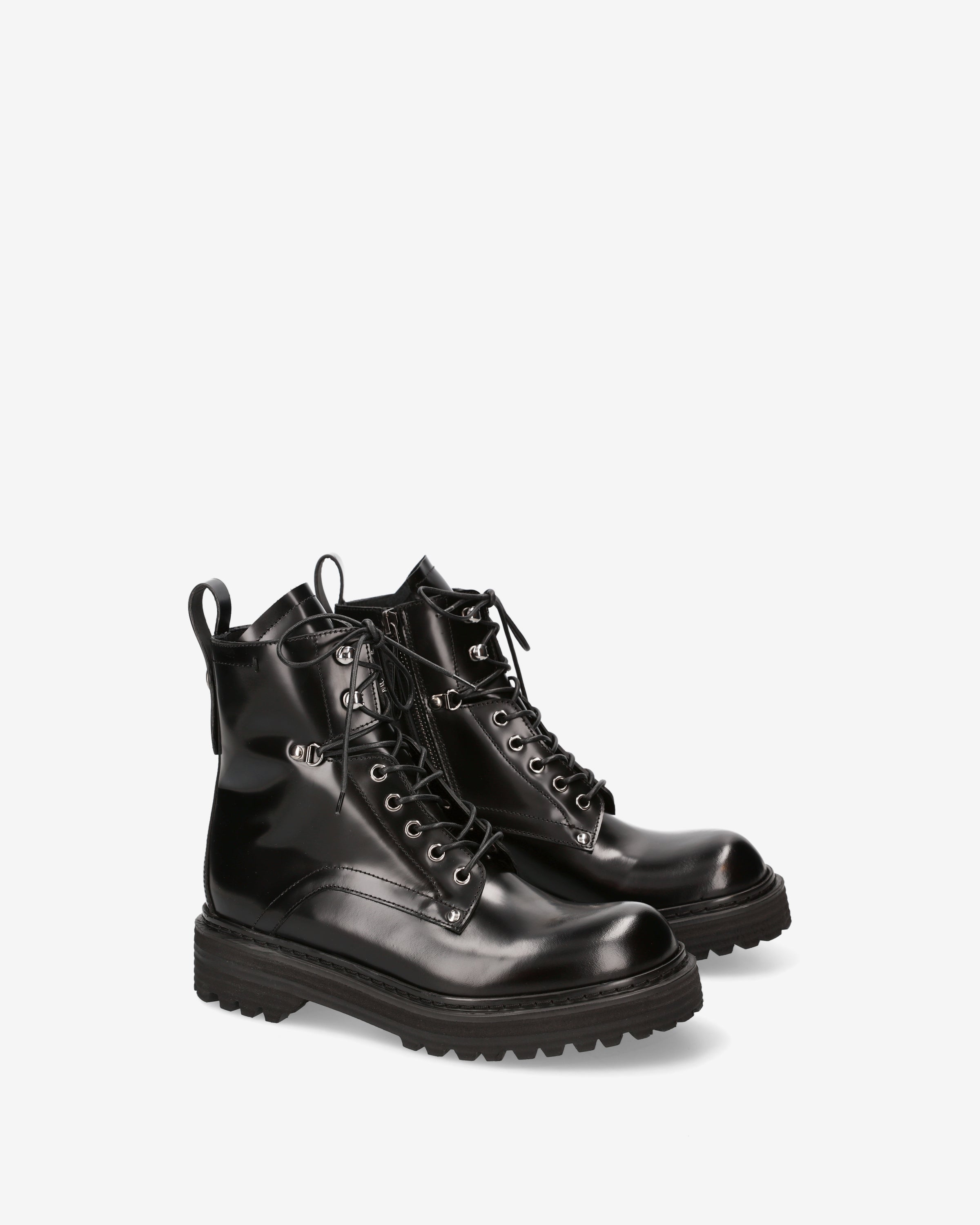 premiata-anfibio-platform-damen-boot-schwarz-lackleder image 2