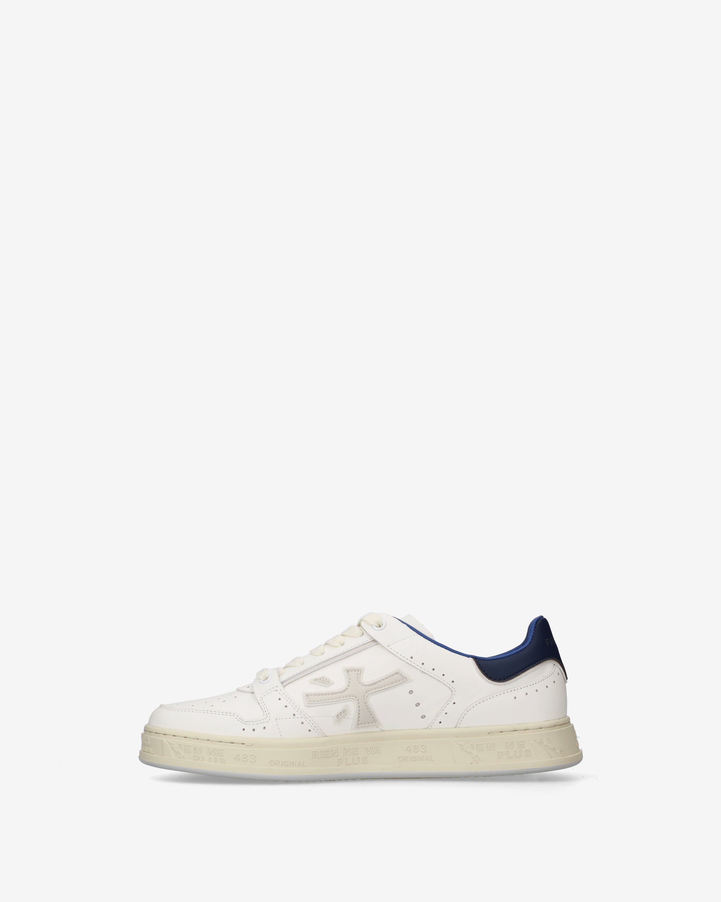 premiata-quinn-8211-sneaker-panna-wei-royalblau image 3