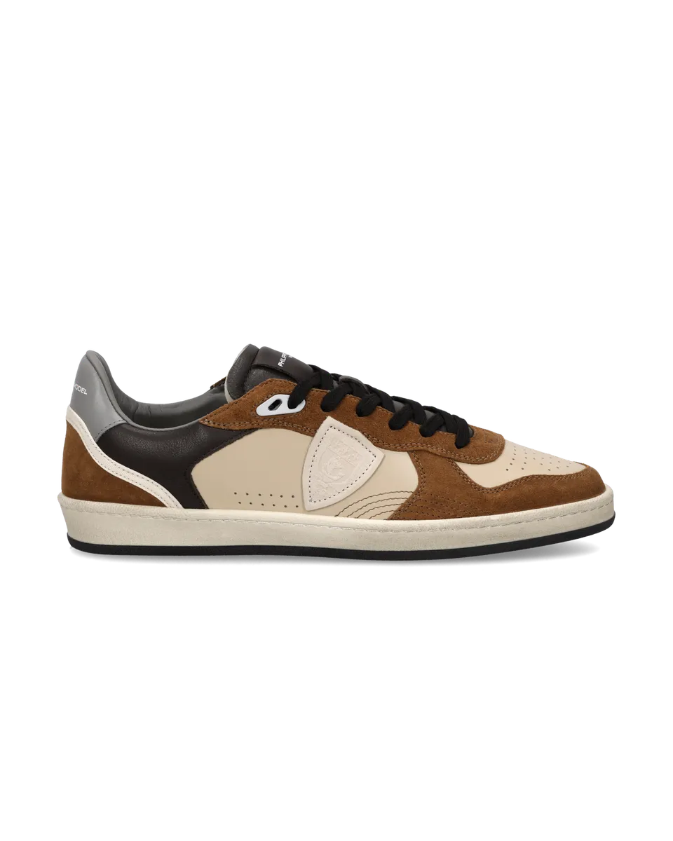 philippe-model-pgal-herren-sneaker-beige-cognac-grau image 1