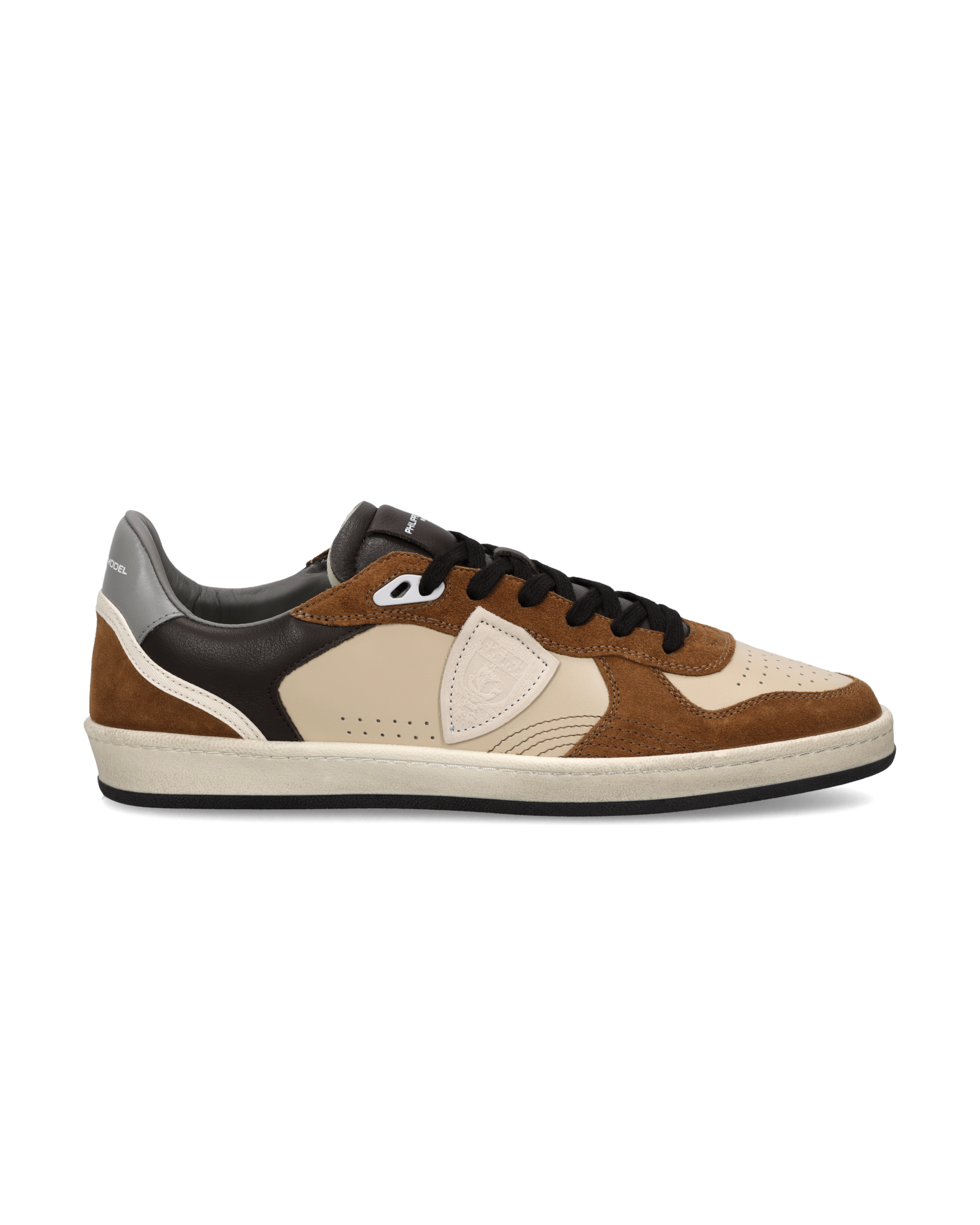 philippe-model-pgal-herren-sneaker-beige-cognac-grau image 1
