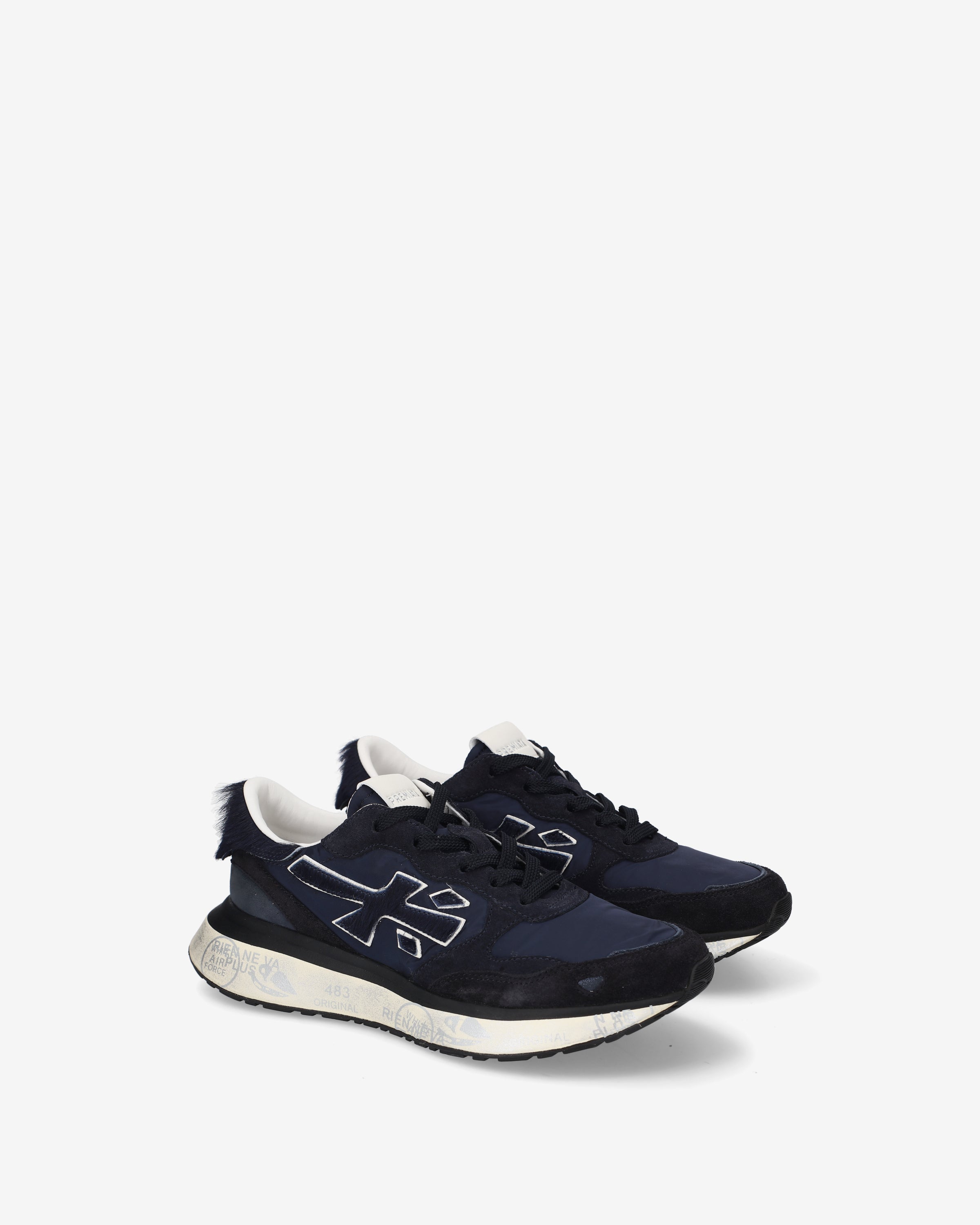 premiata-lauryn-8709-damen-sneaker-blau-nylon-cavallino image 2