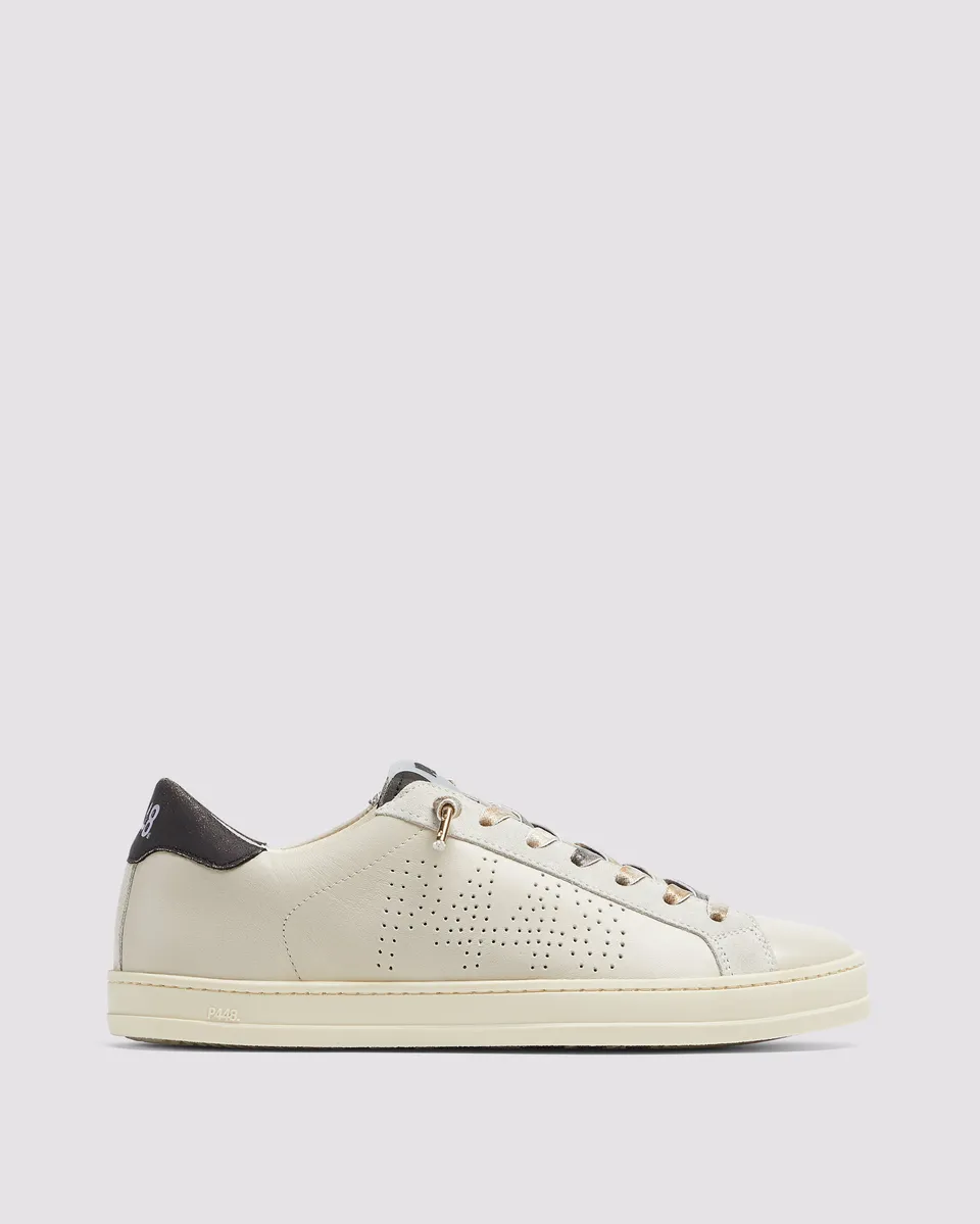 p448-john-cream-panna-damen-low-top-sneaker-creme-metallic image 1