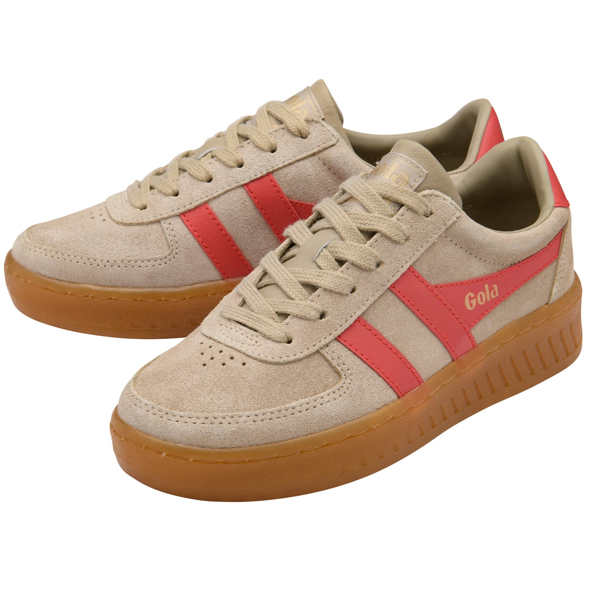 gola-grandslam-wildleder-sneaker-f-r-damen-court-classic-bone-coral image 3