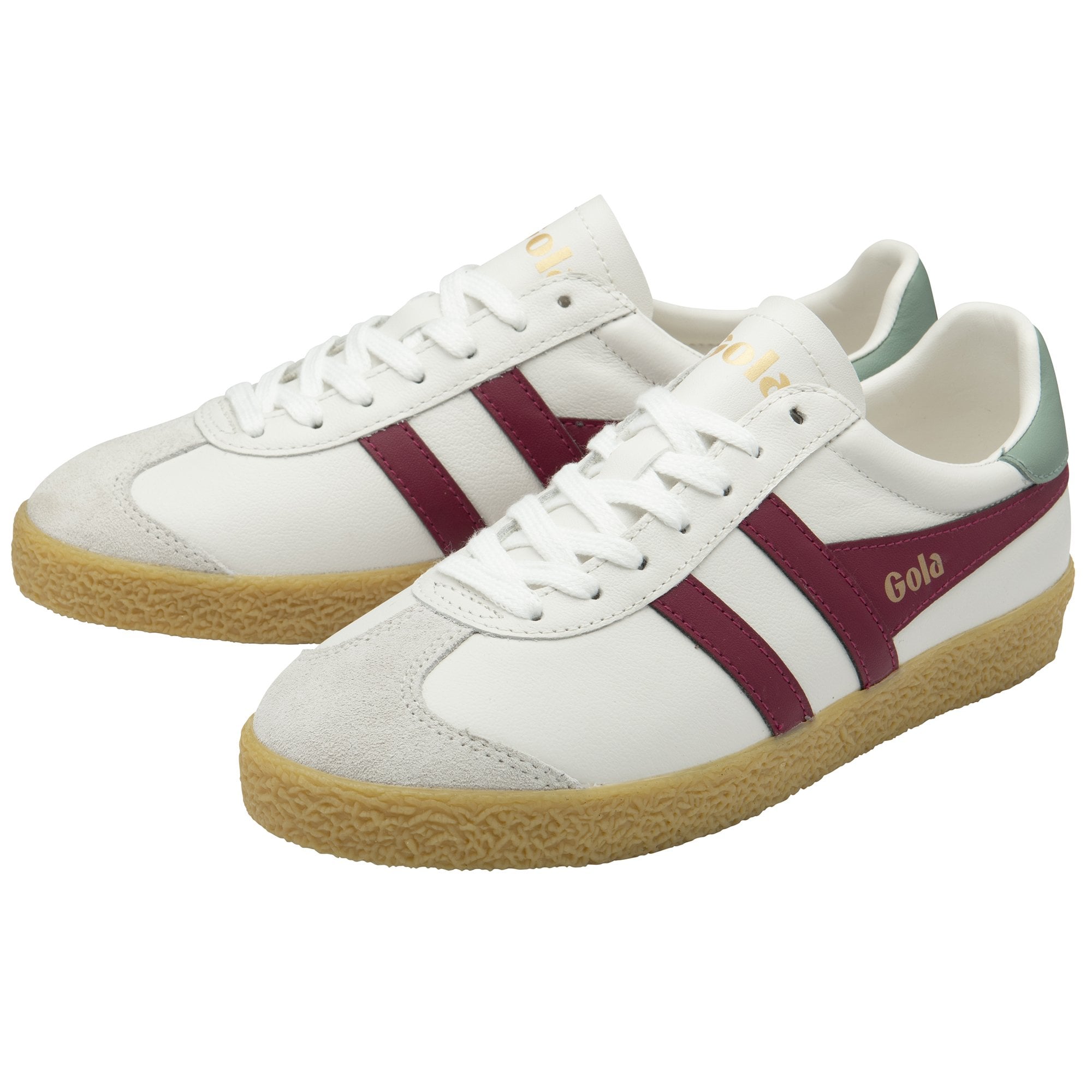 gola-medallist-leder-damen-sneaker-wei-kirschrot-gr-n-gold image 3