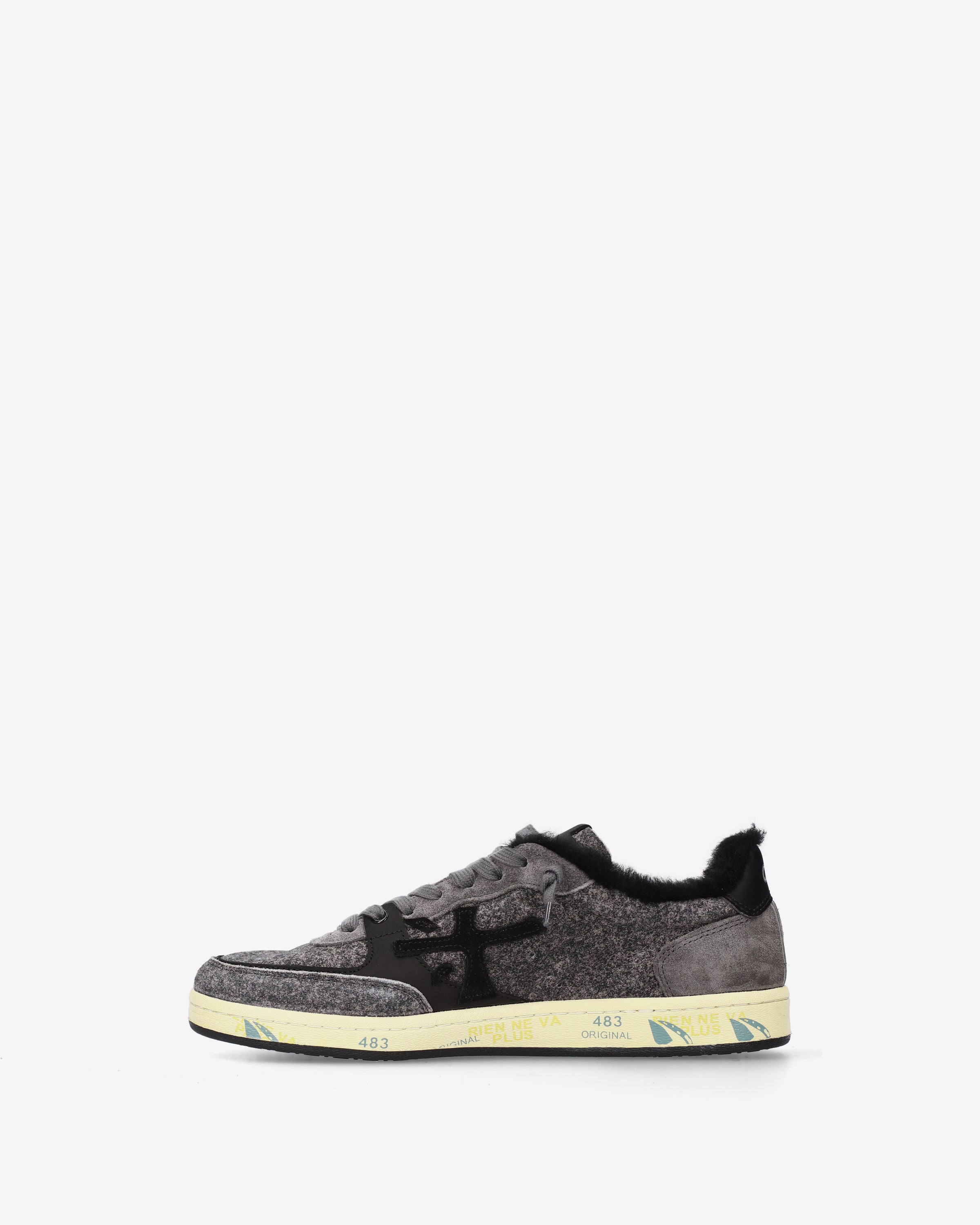 premiata-bskt-clay-8713m-sneaker-grey-suede-herren image 3