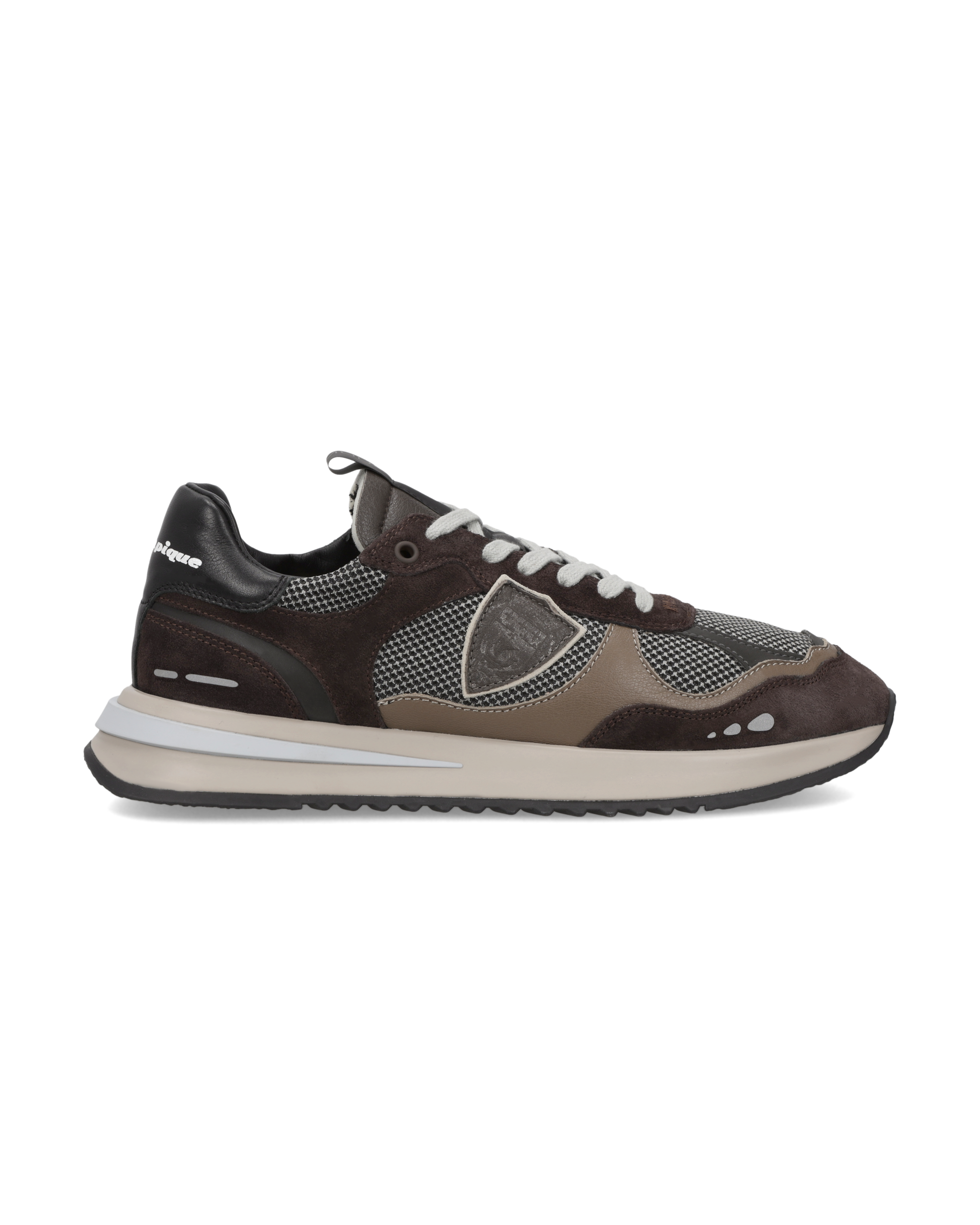 philippe-model-olympique-sneaker-herren-braun-schwarz-grau image 1