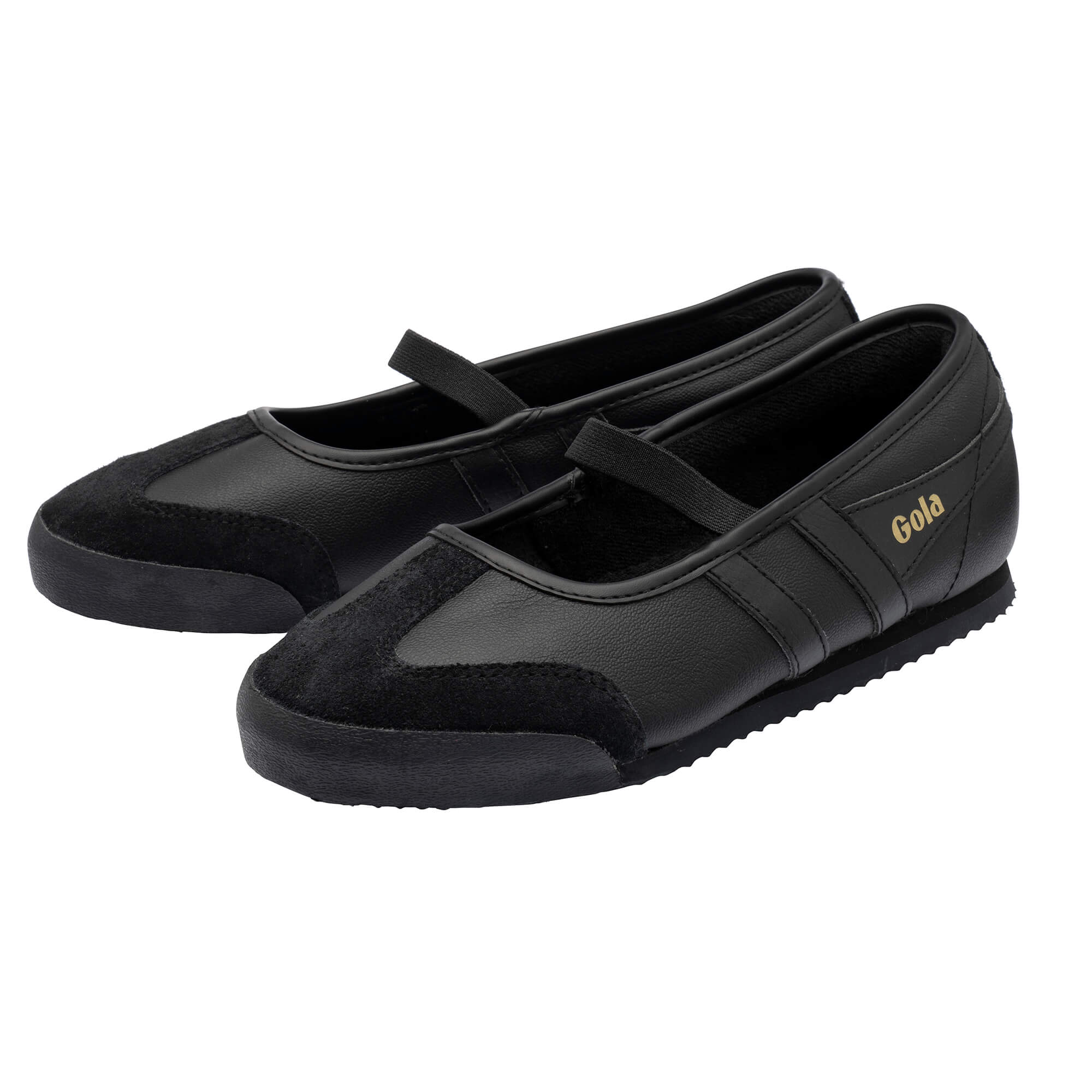 gola-celestra-damen-sneaker-ballerina-schwarz-leder image 3