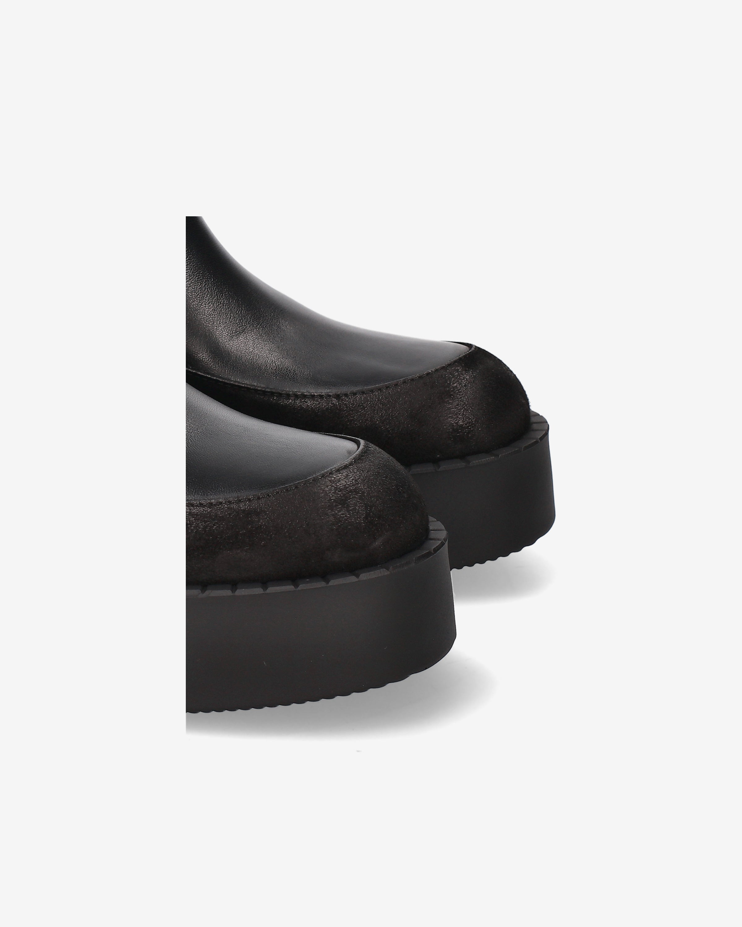premiata-damen-platform-stivaletto-schwarz-leder-camoscio image 6